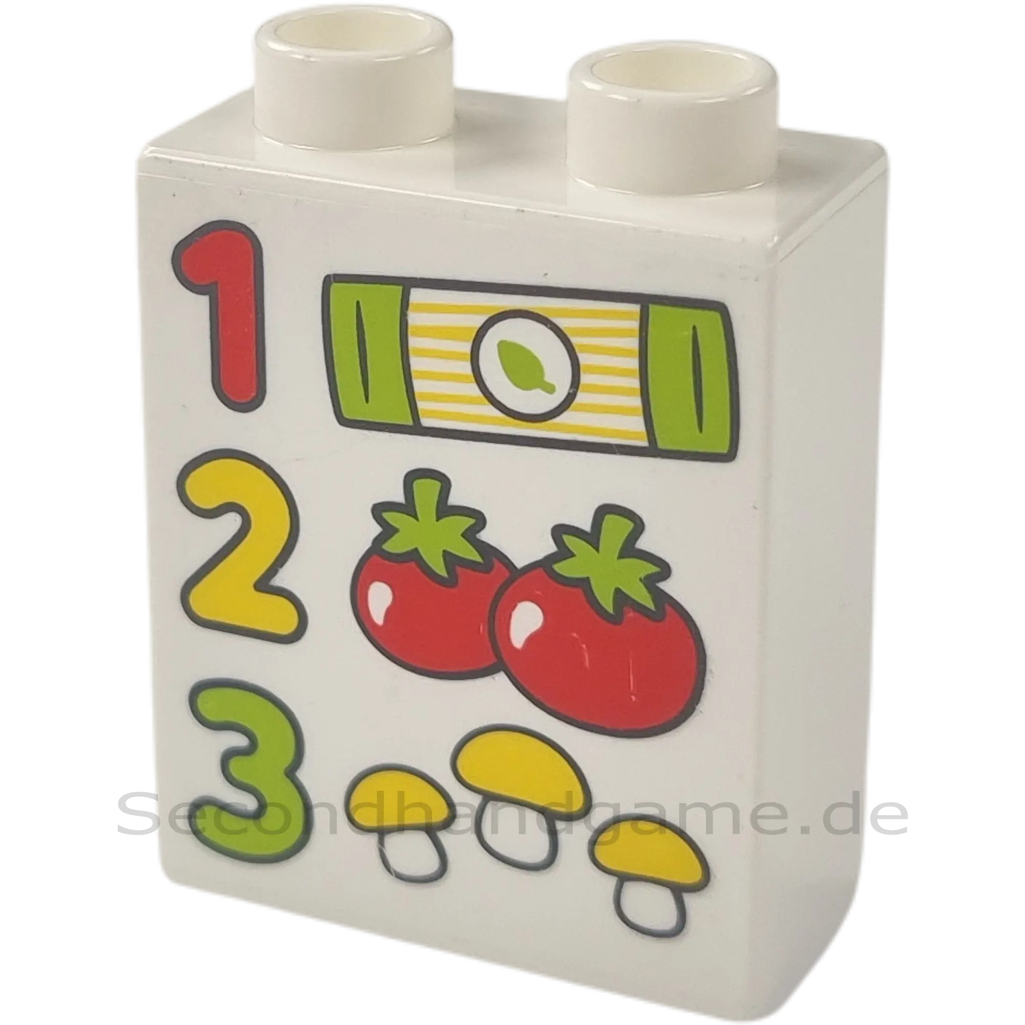 Lego Duplo 4066 Stein 1x2x2 Weiß 1 2 3 Tomaten Pilz