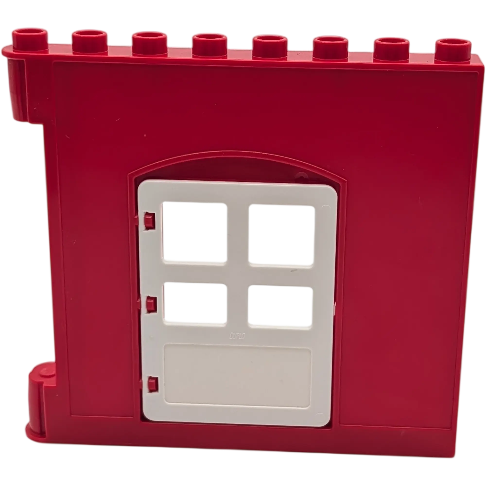 Lego Duplo Hauswand Rot mit weißer eckiger Tür 