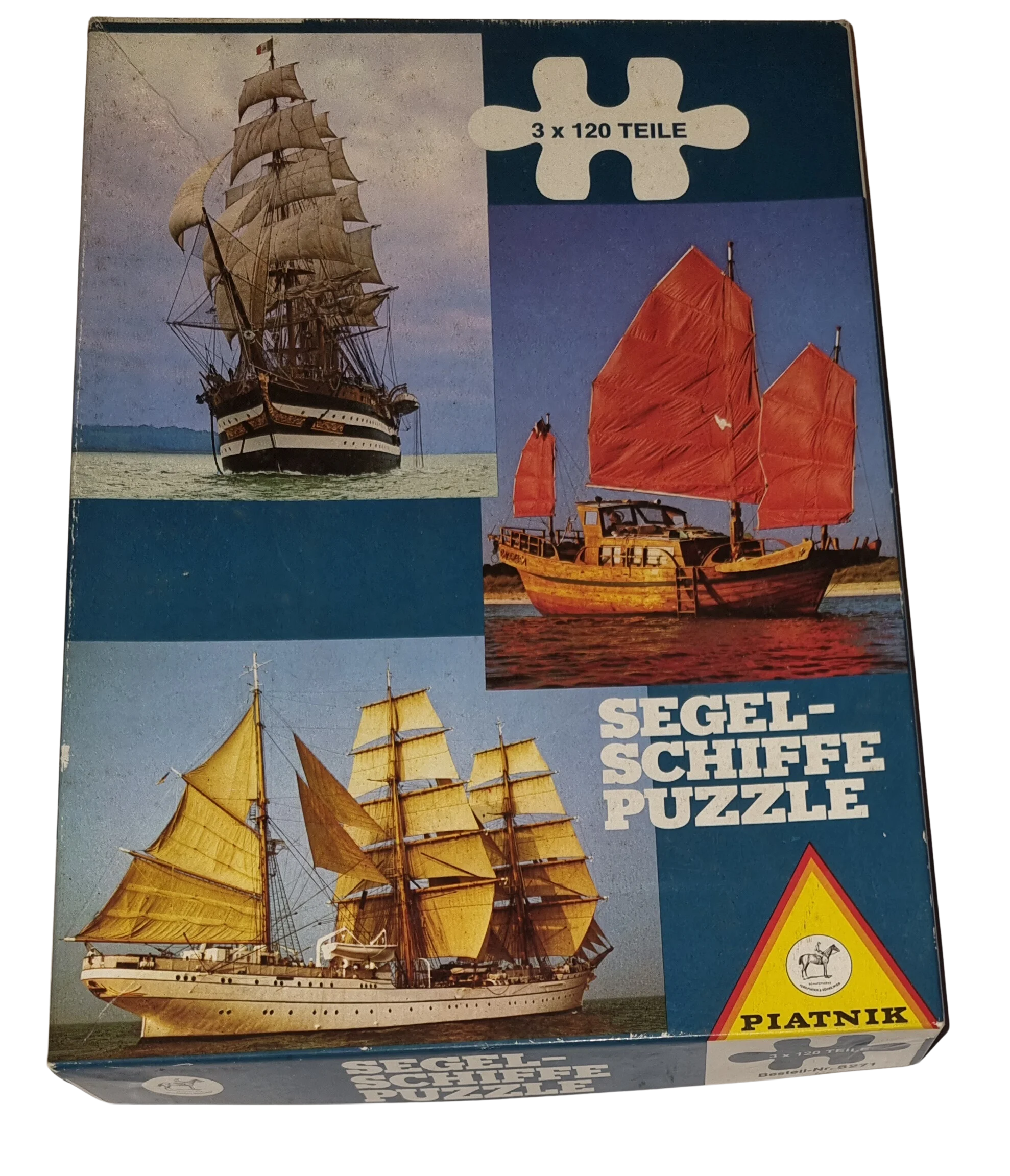 Piatnik Puzzle 3x12 Teile 5271 Segelschiffe