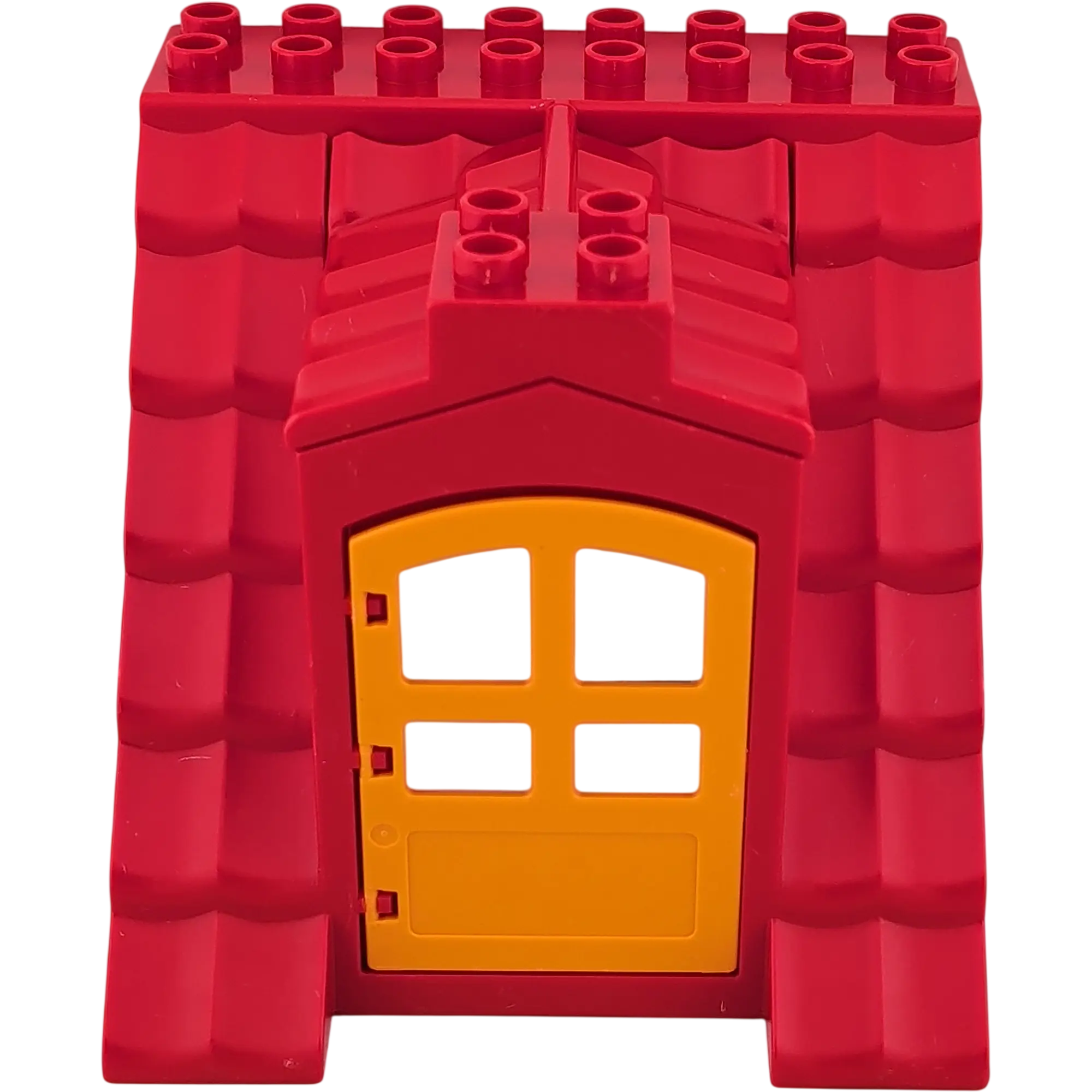 Lego Duplo Seitenteil Dachfenster 225J4 Rot mit Balkontür Orange
