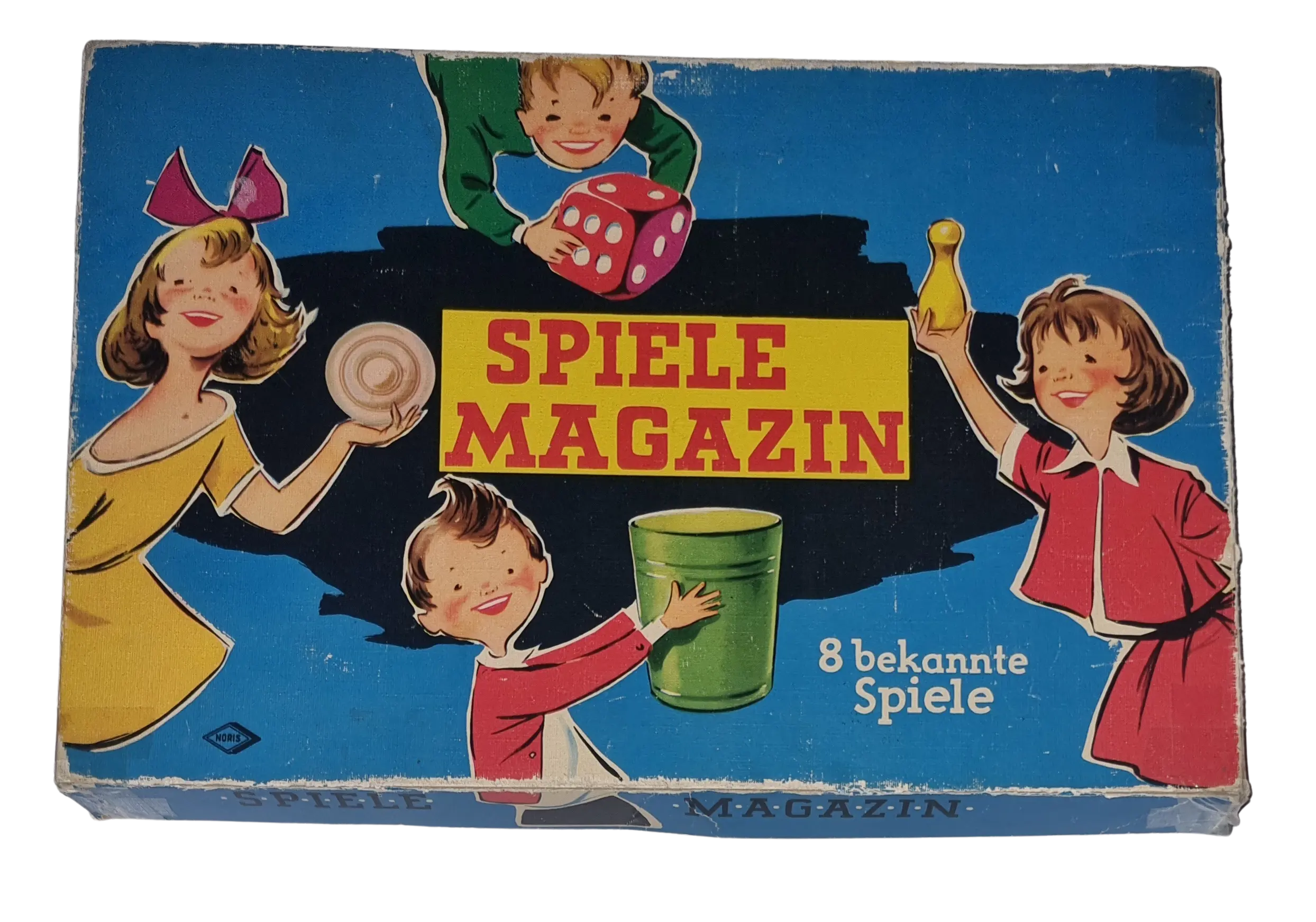 Noris Spielemagazin mit 8 bekannten Spielen