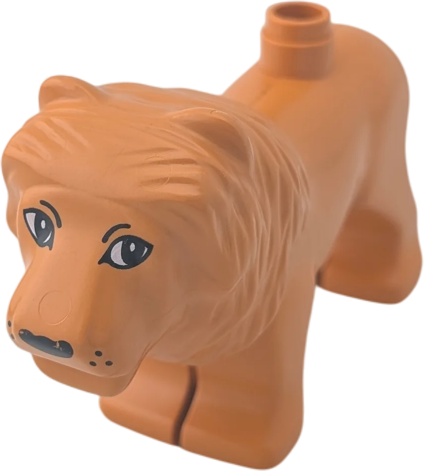 Lego Duplo Löwe Groß Braun mit beweglichem Kopf