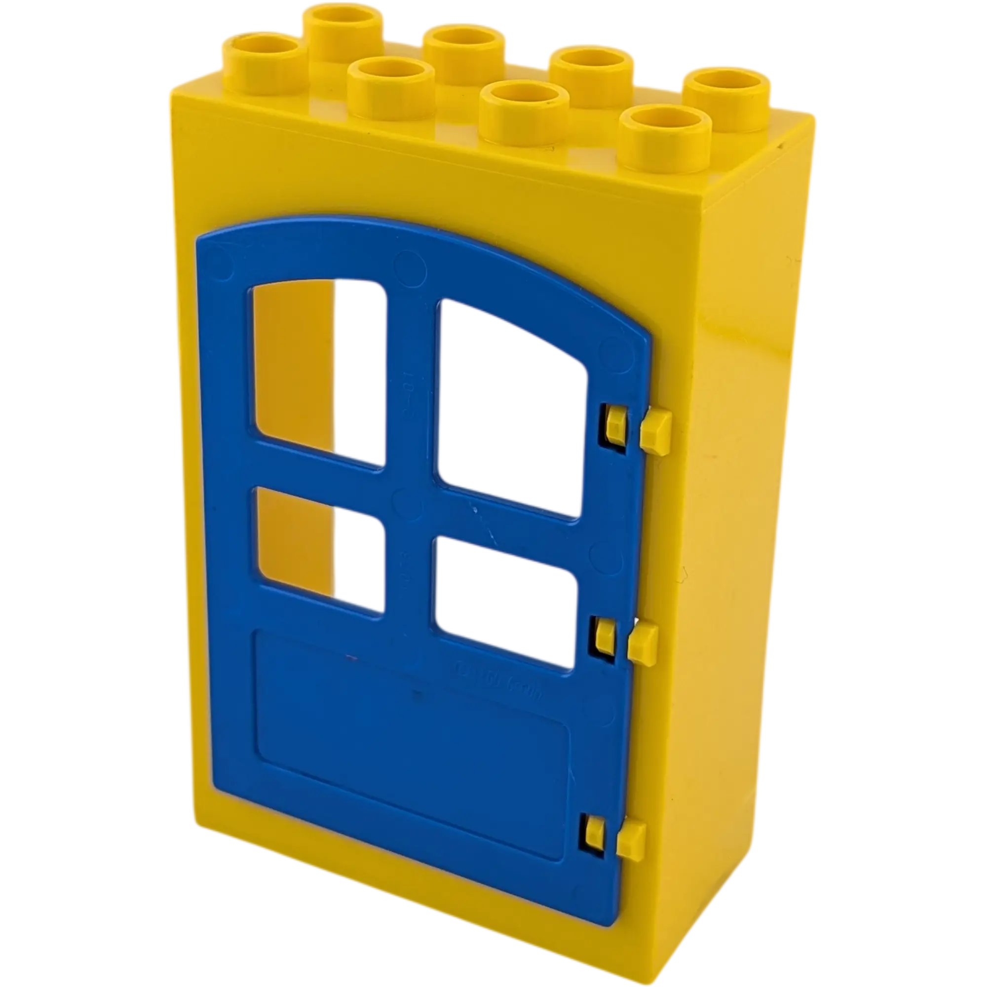 Lego Duplo 2x4 Hauswand Gelb mit blauer Tür