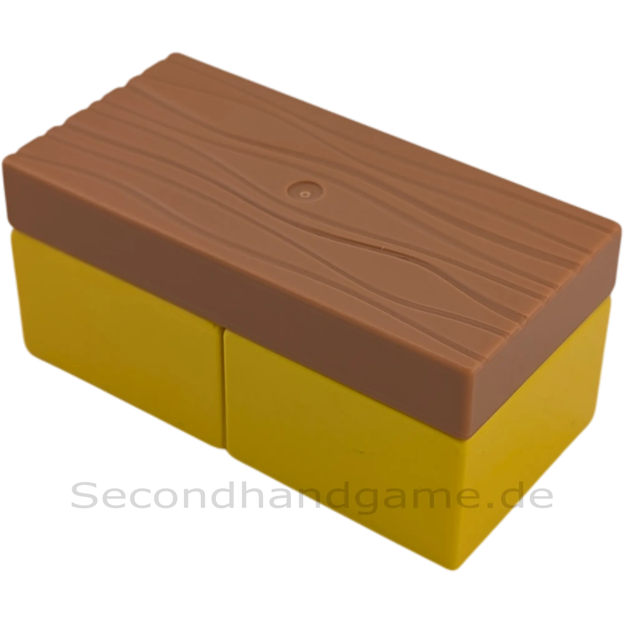 Lego Duplo Sofa Couch Wohnlandschaft Holzbrettlook Dunkel Gelb Bank