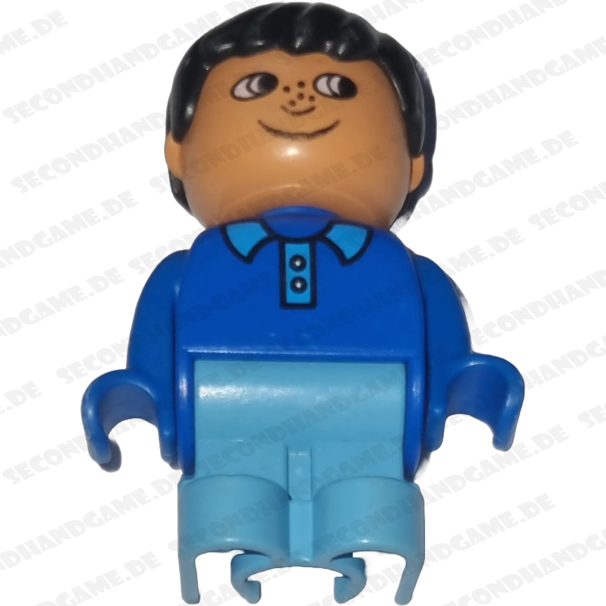 Lego Duplo Figur Kind 4943 Junge Schwarze Haare Blaues Hemd Hellblaue Hose