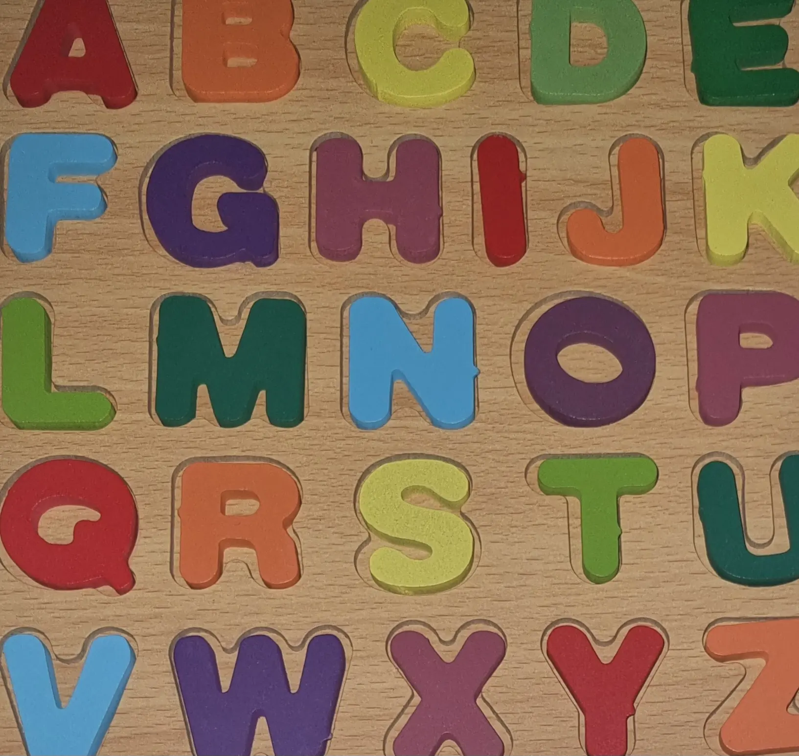 Holzpuzzle Buchstaben Alphabet ABC 26 Teile