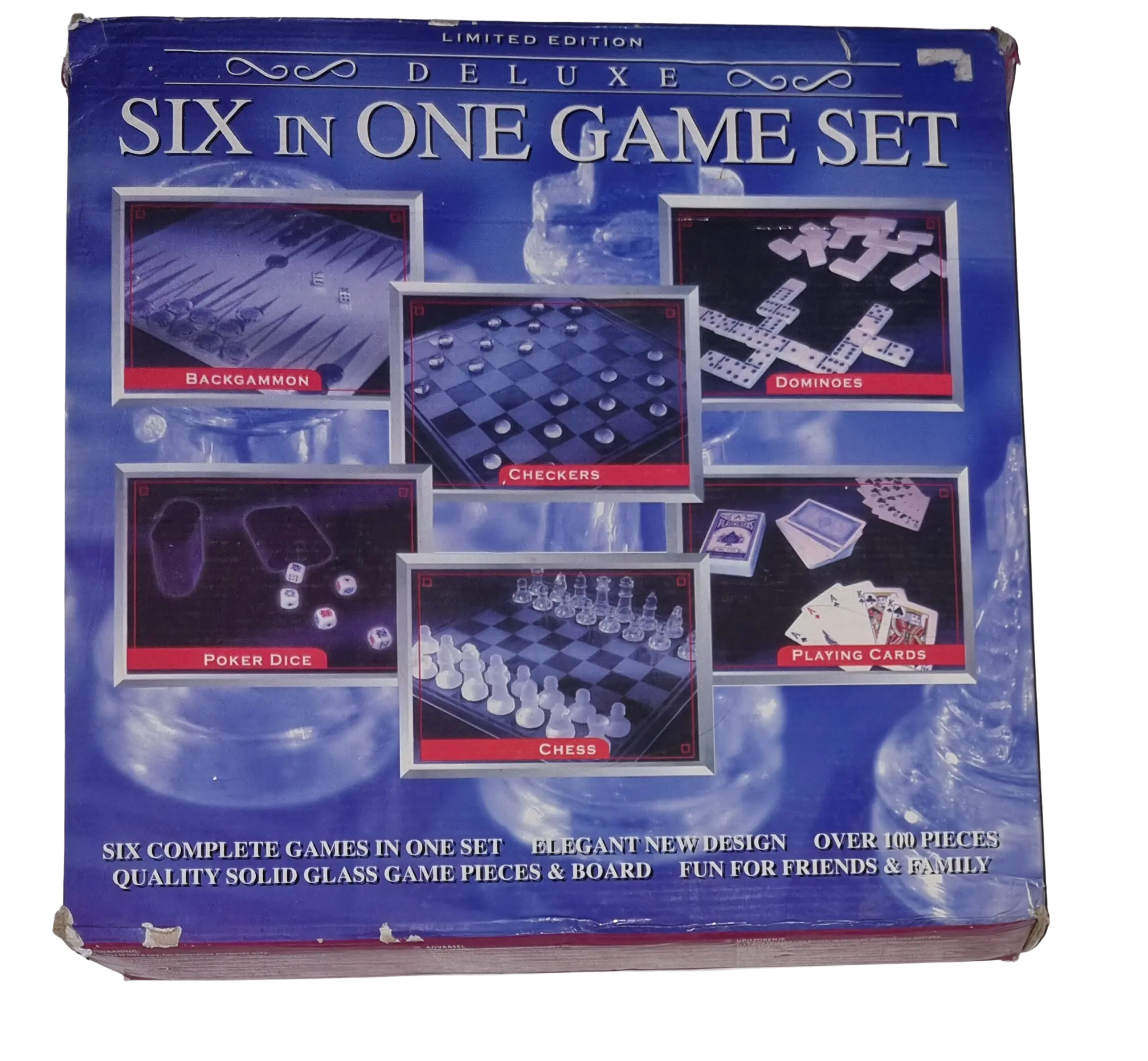 Glas Spielesammlung Limited Edition six in one game Set