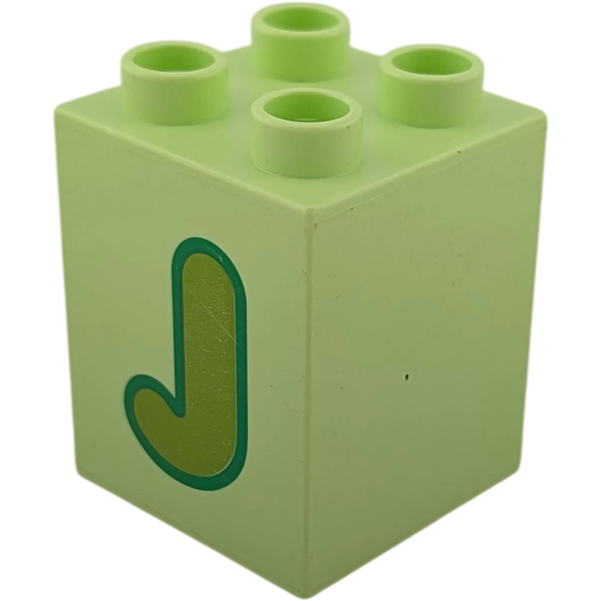 Lego Duplo 2x2x2 Stein Hellgrün Buchstabe J Grün