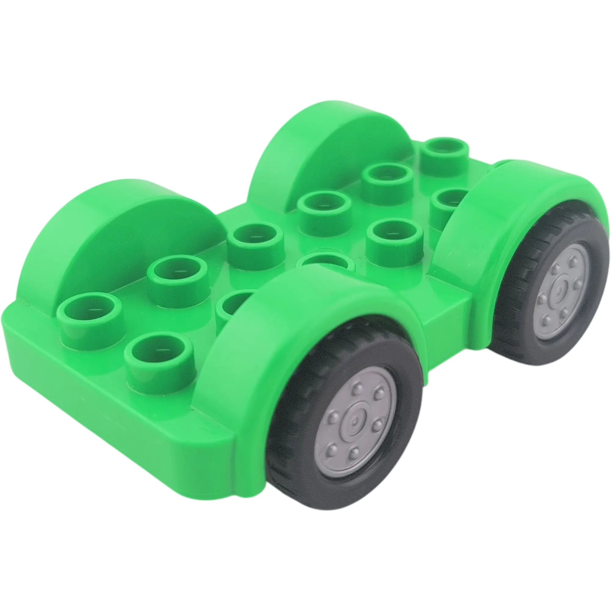 Lego Duplo 11841 Auto Mittelgrün Schwarz Silberne Räder Unterteil Fahrzeug
