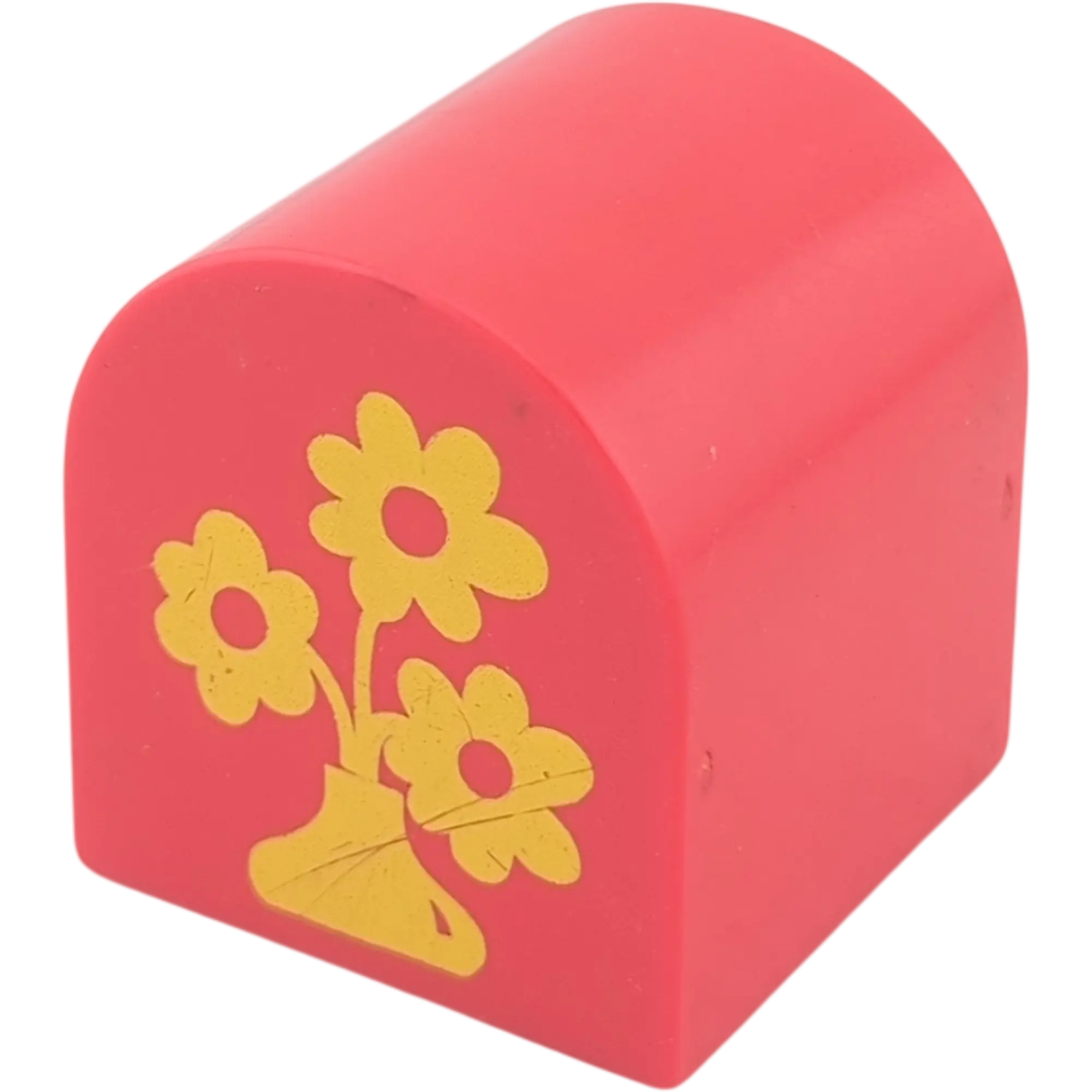 Lego Duplo 3664 Rundstein 2x2x2 Rot mit Blumen und Vase
