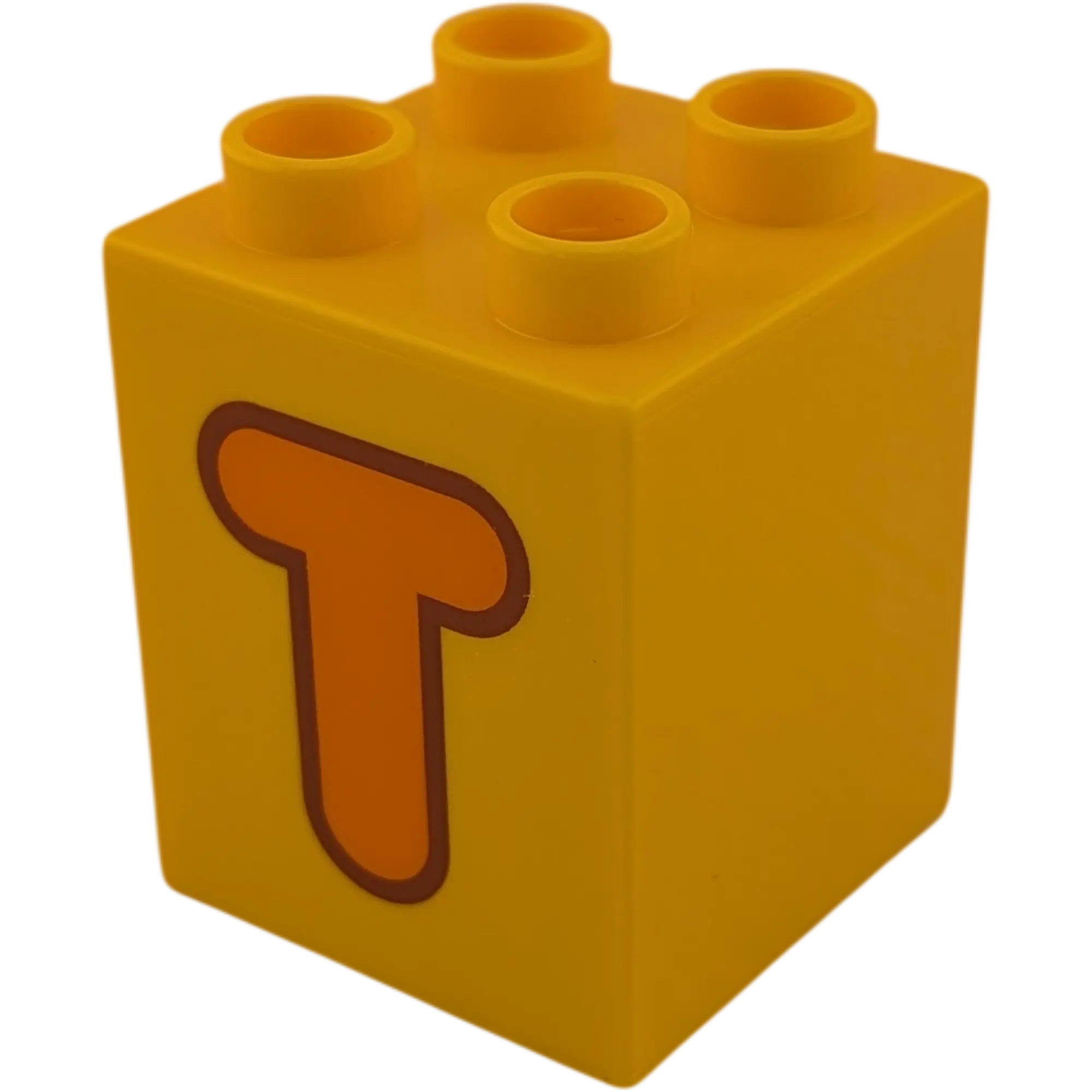 Lego Duplo 2x2x2 Stein Gelborange Buchstabe T Orange