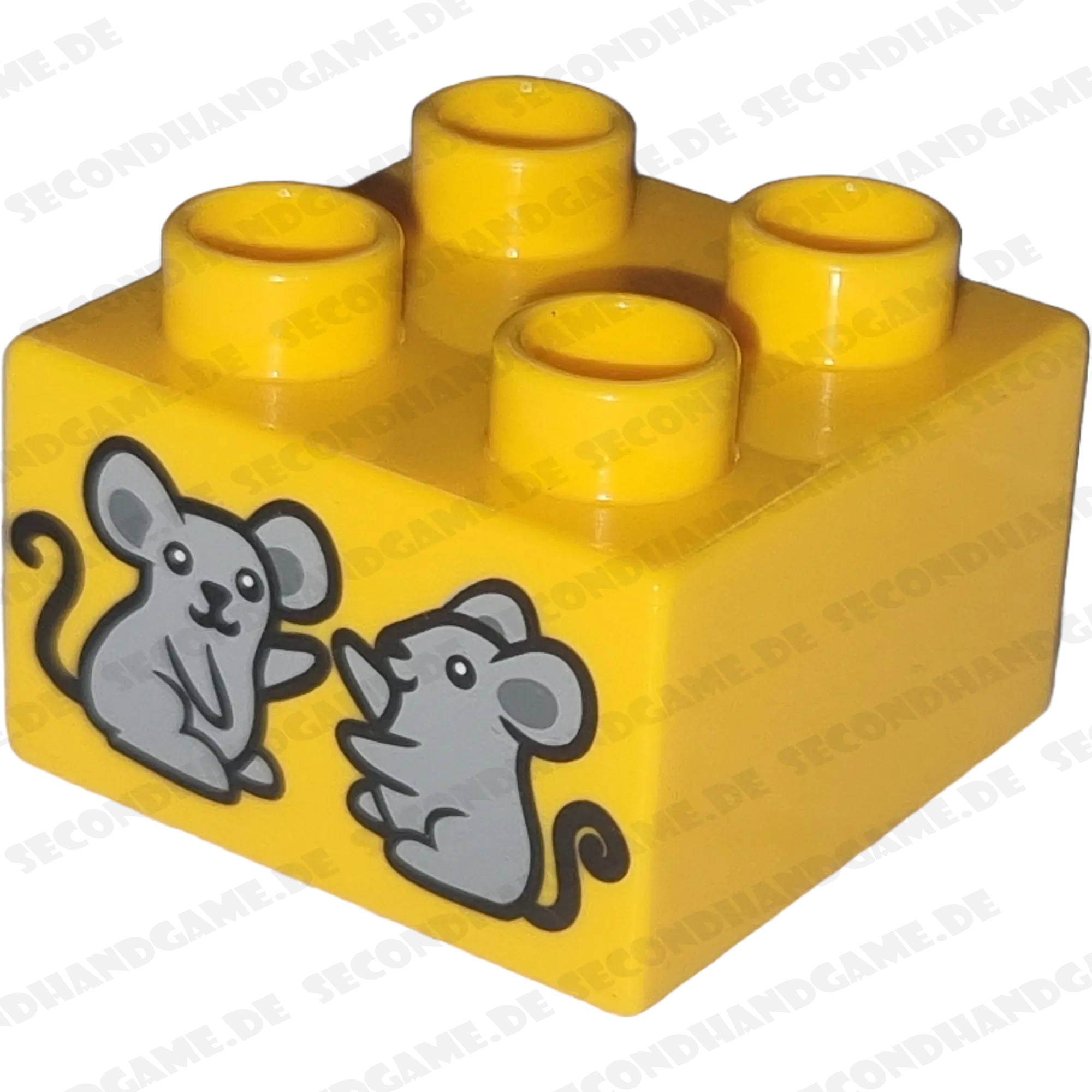 Lego Duplo 2x2 Stein Gelborange Mäuse 3437