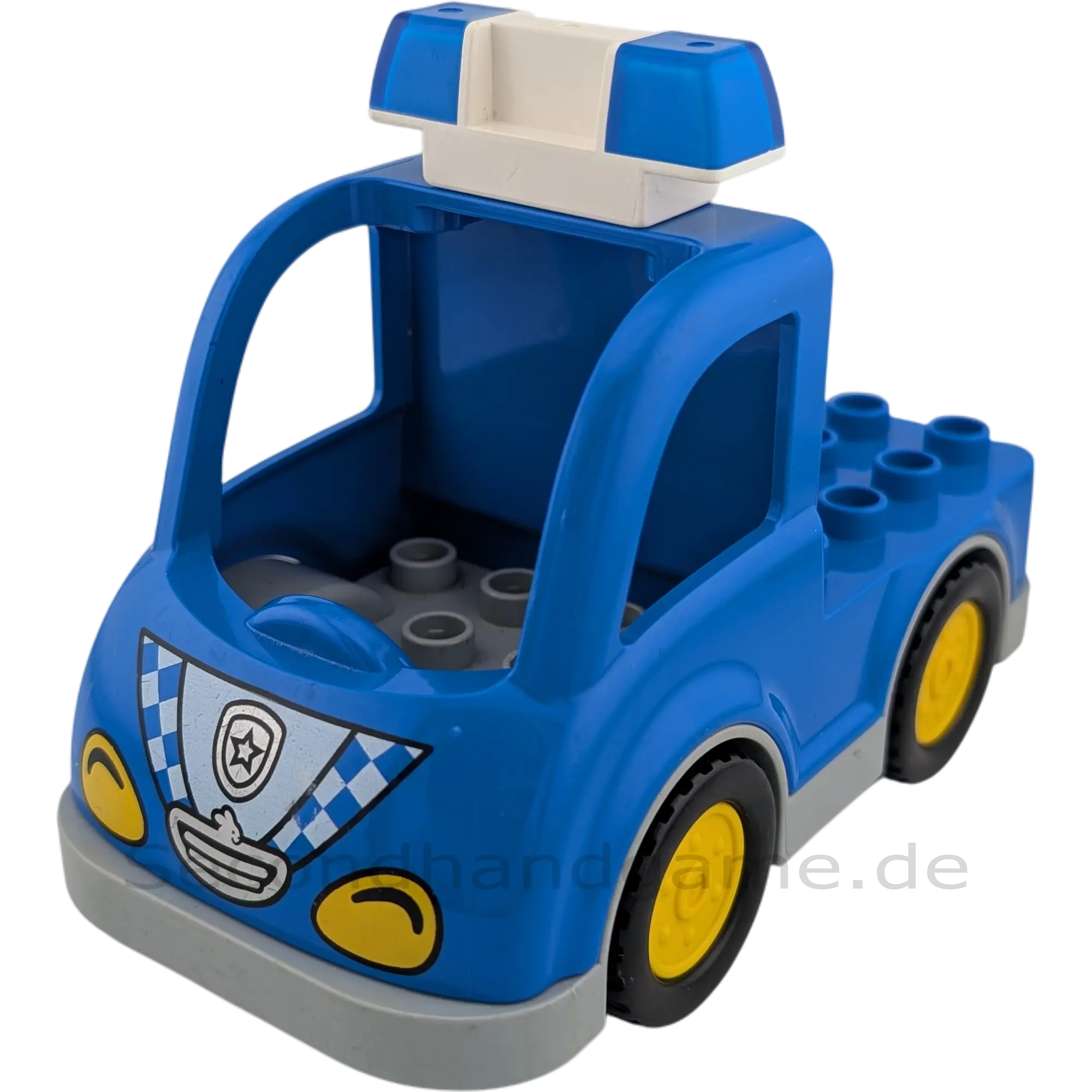 Lego Duplo 714H6 Polizeiauto Jeep Lastwagen Blau mit Polizeistern und Blaulicht