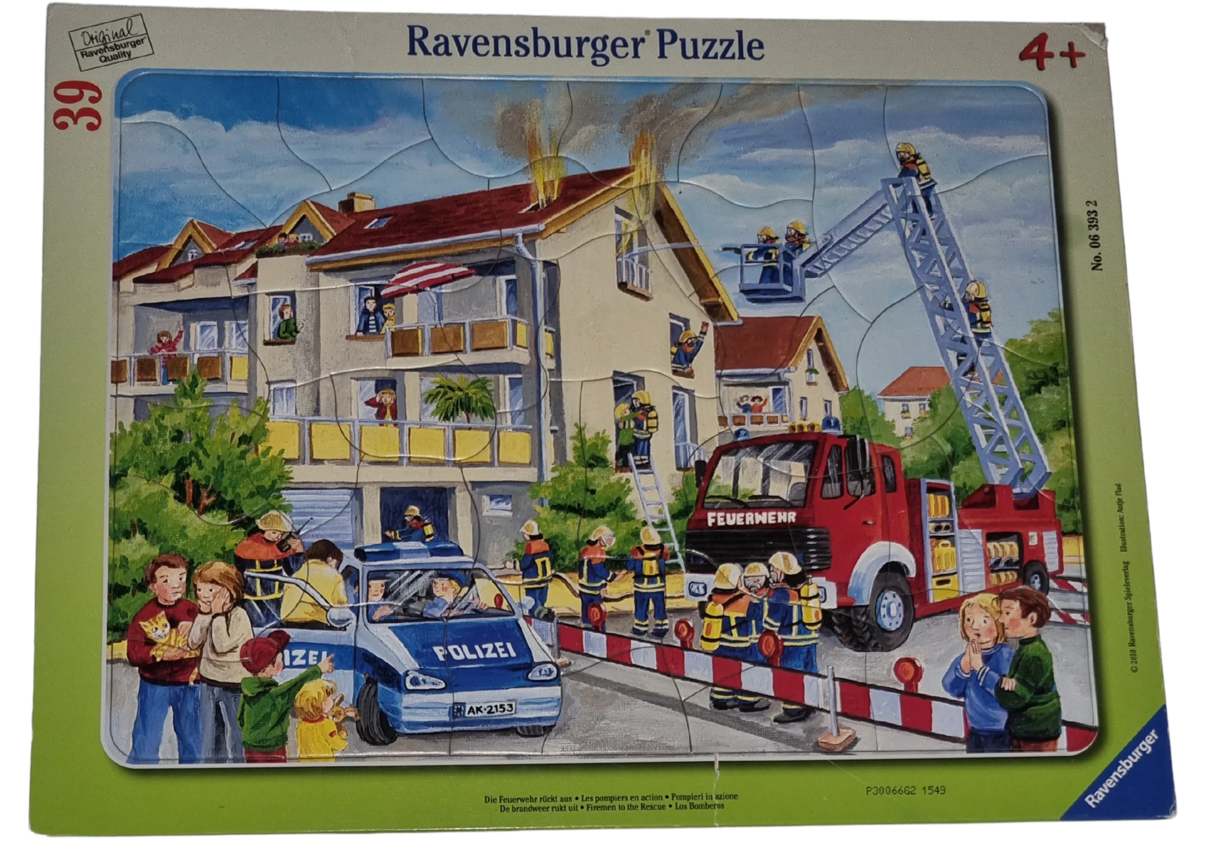 Ravensburger Rahmenpuzzle Die Feuerwehr rückt aus 39 Teile 063932