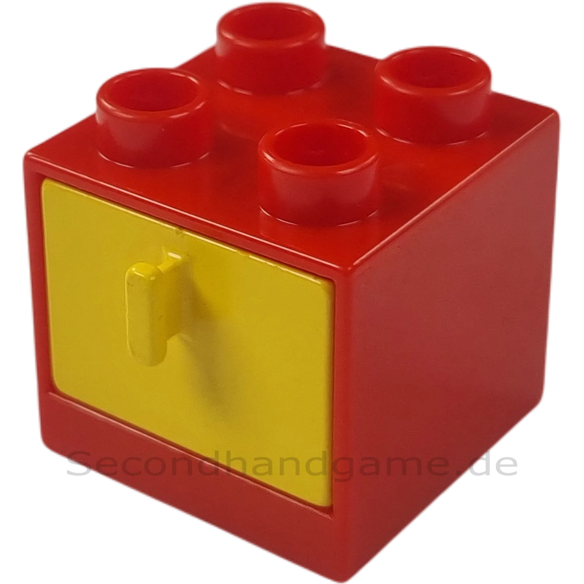 Lego Duplo 4890 Regal Schrank Rot mit Schublade Gelb