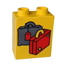 Lego Duplo  1x2 Stein Gelb Koffer