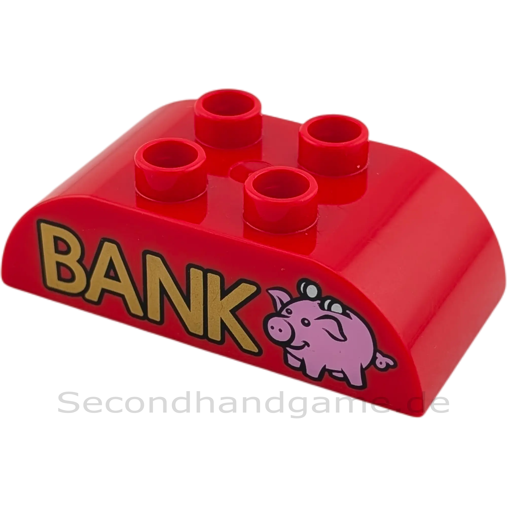 Lego Duplo 2x4 Dachstein 98223 Bank mit Sparschwein Rot