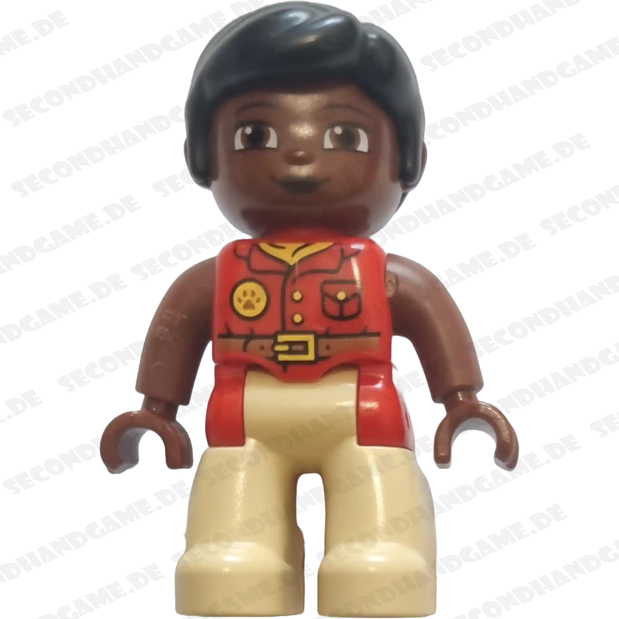 Lego Duplo Figur Zoo Mitarbeiterin Tierpflegerin Schwarzer Zopf People of Color