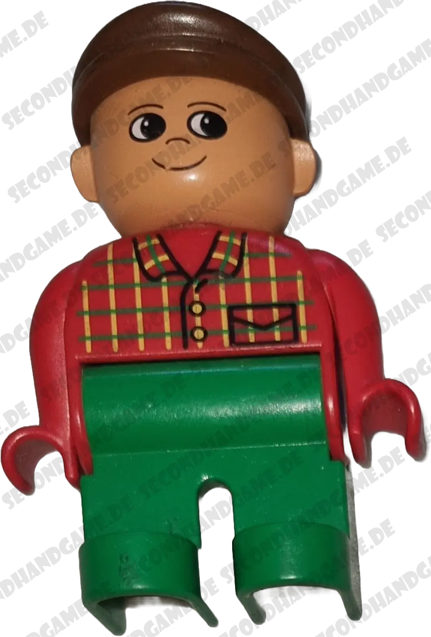 Lego Duplo Figur Mann 47394 Pfadfinder kariertes Hemd grüne Hose