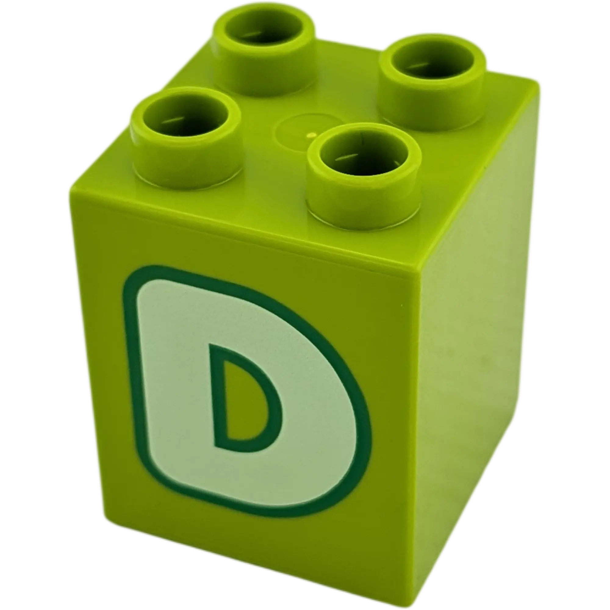 Lego Duplo 2x2x2 Stein Lime Buchstabe D Hellgrün