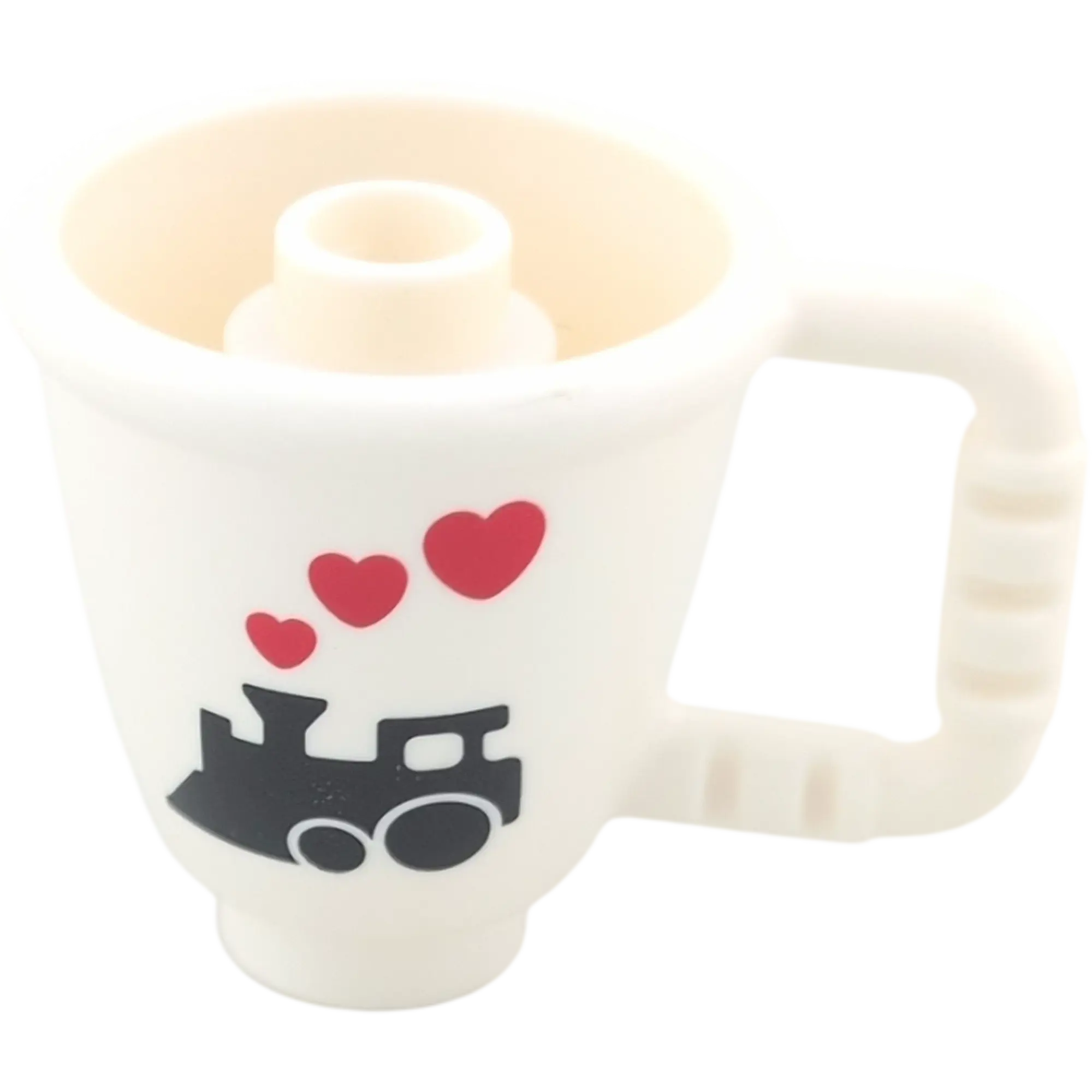 Lego Duplo 27383 Tasse Trichter Mixer Weiß mit Lok Herzen