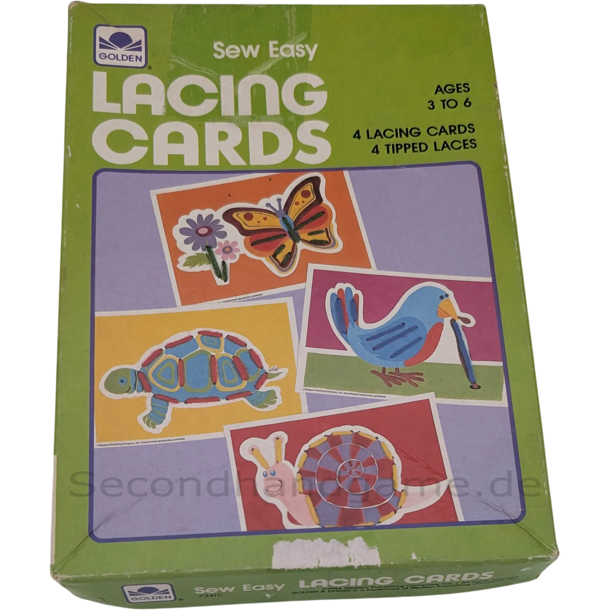 Western Publishing Company Fädelspiel Lacing Cards Sew Easy Fädelkarten, ab 3 Jahren