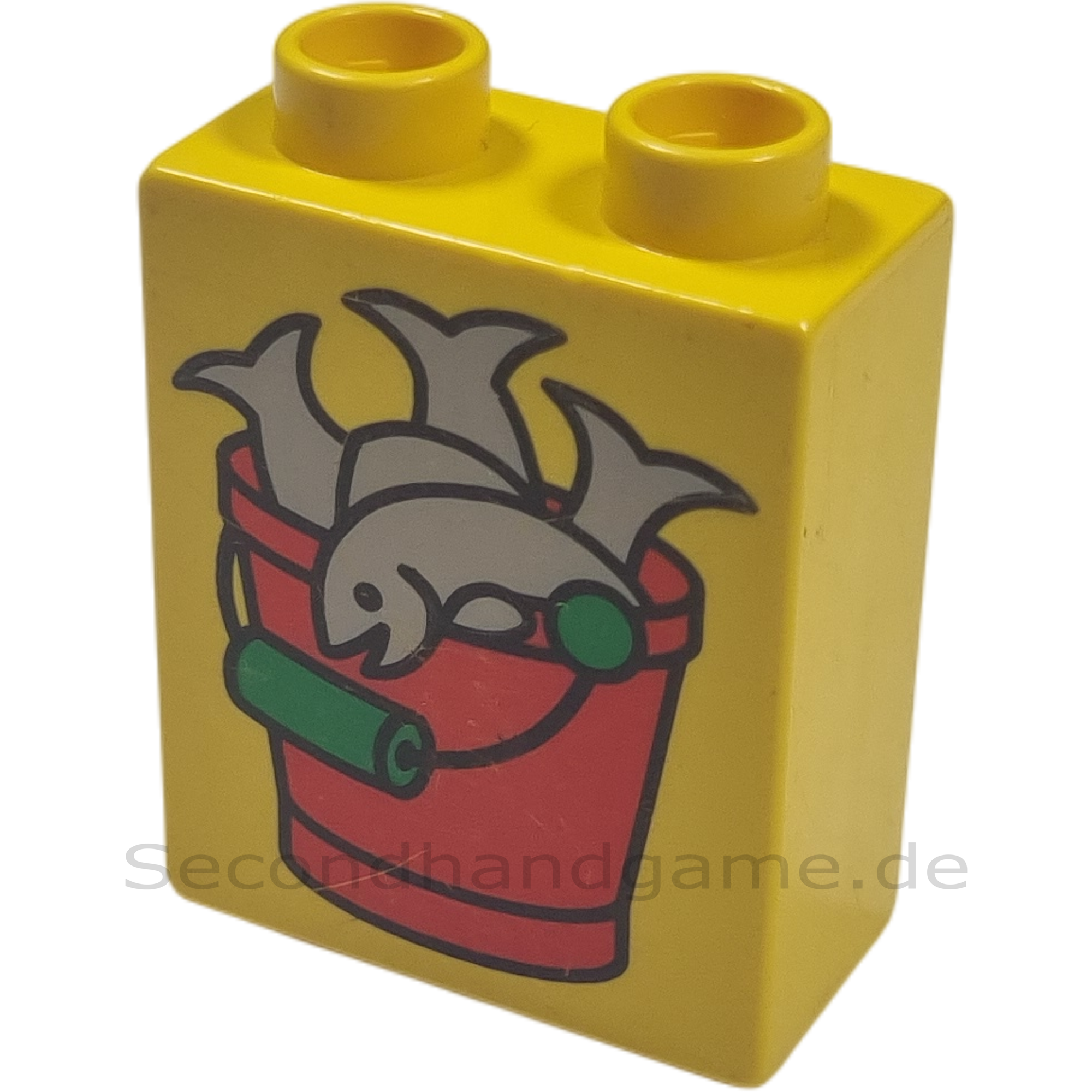 Lego Duplo 1x2 Gelb Stein Fische im Eimer 4066