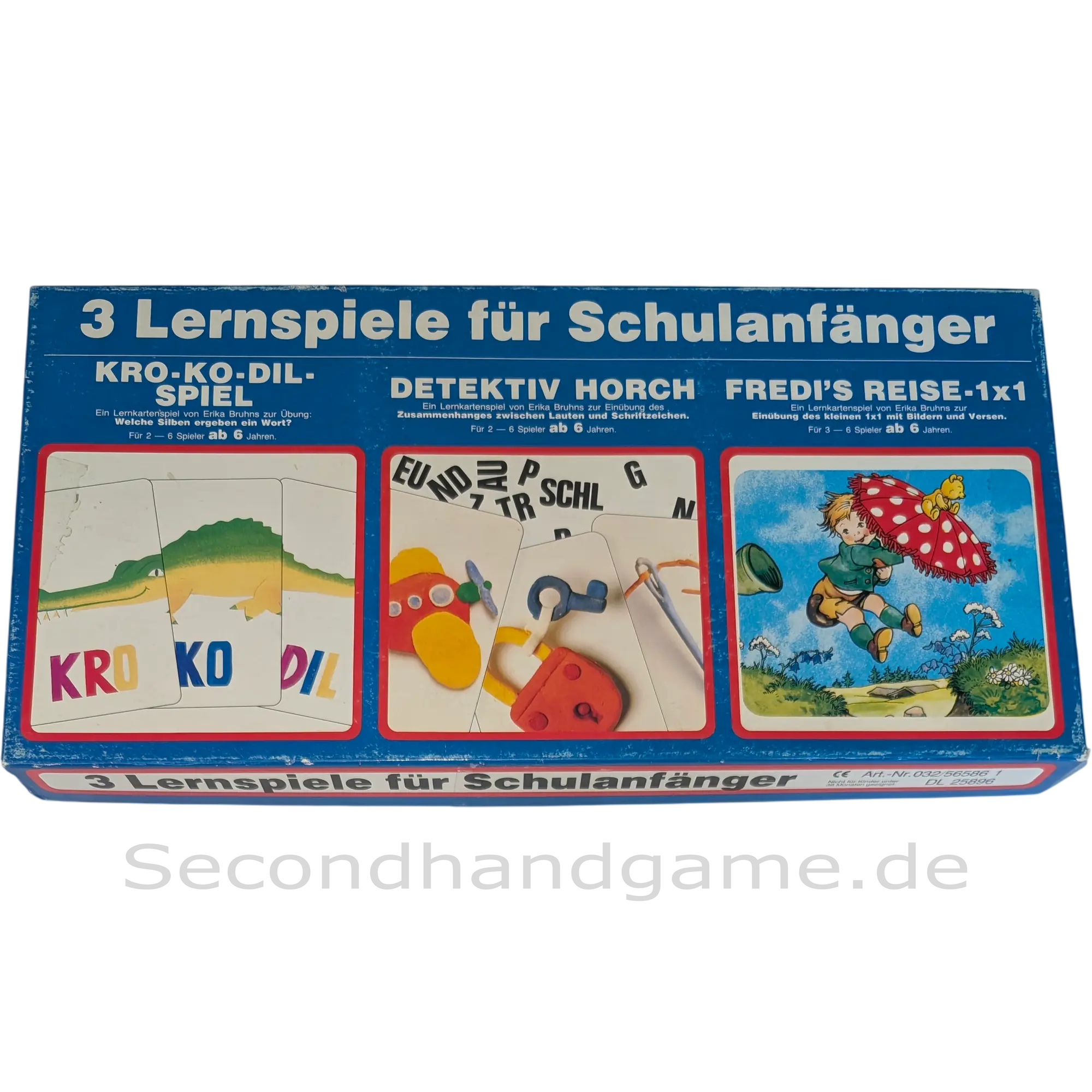 3 Lernspiele für Schulanfänger Kro-Ko-Dil-Spiel, Detektiv Horch, Fredi's Reise 1x1