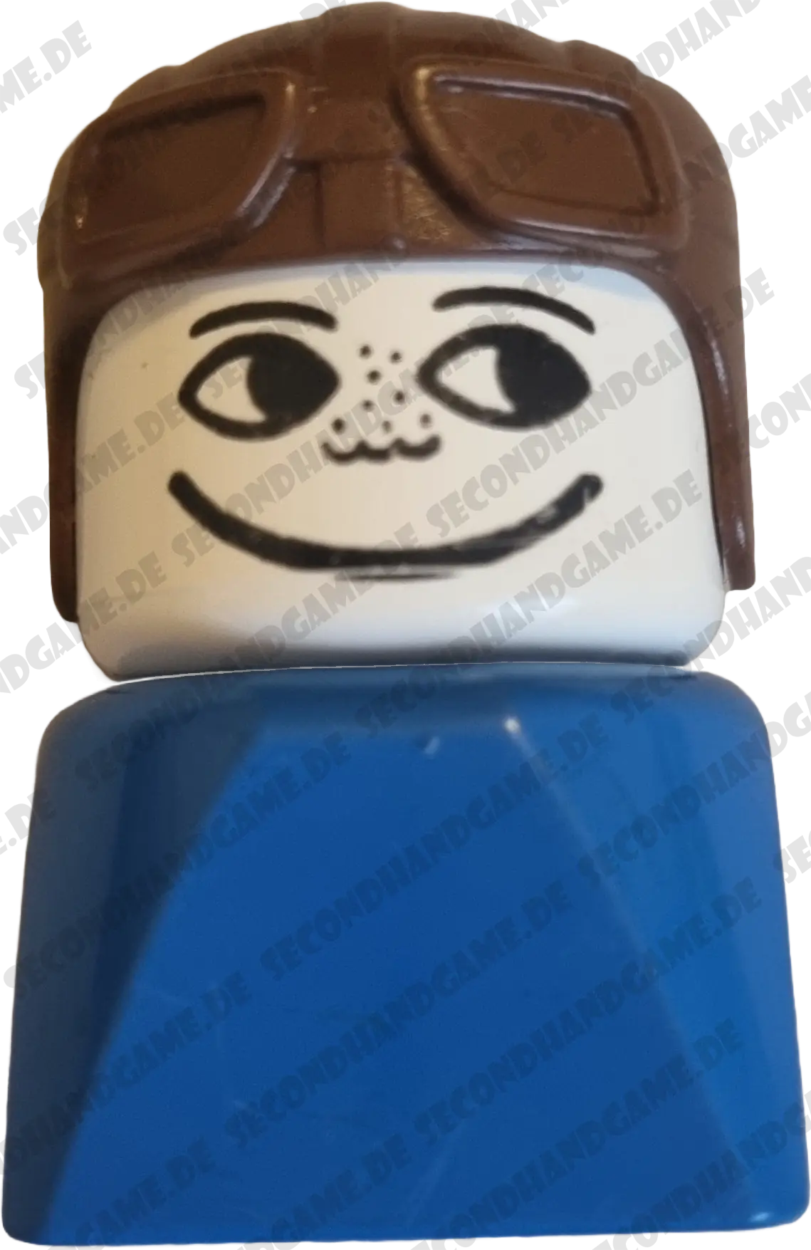 Lego Duplo älterer Figur Mann Braune Haare mit Brille Pilot