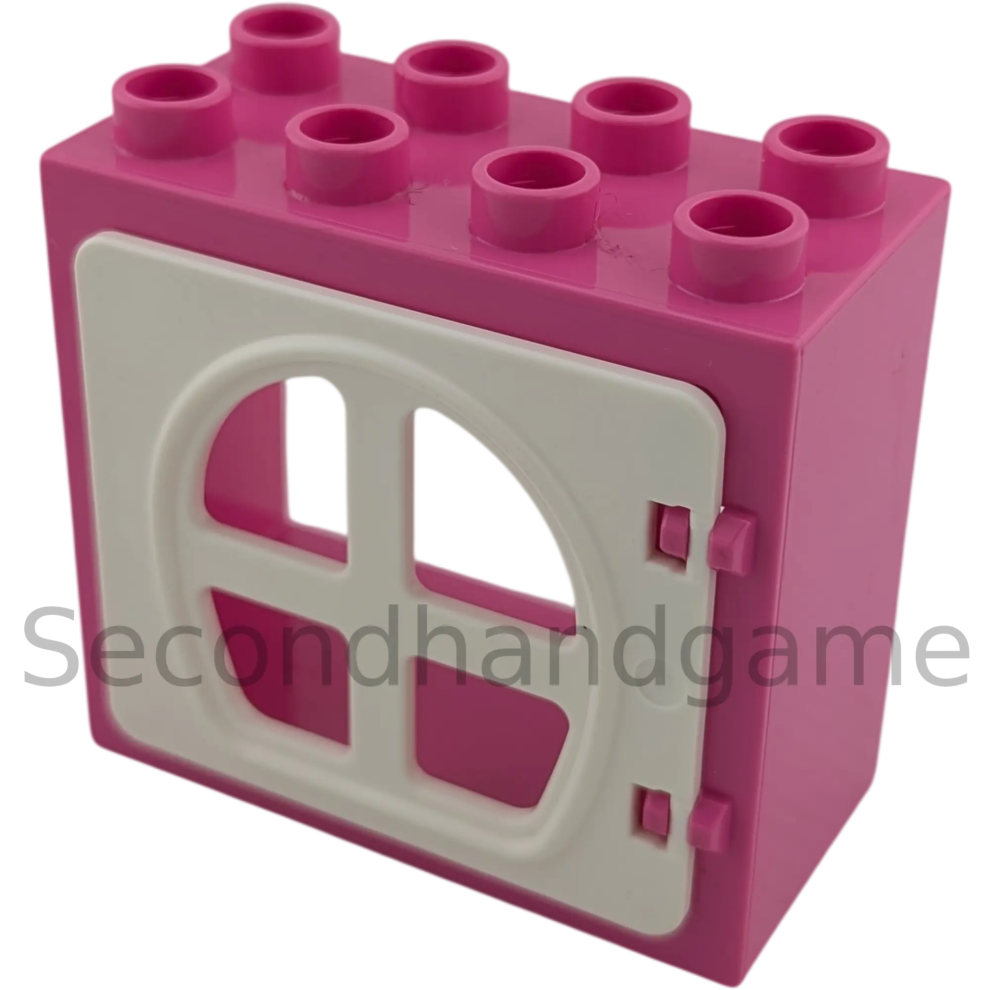 Lego Duplo 2332 Fensterrahmen 2x4 Pink mit vier weißen kleinen Fenstern