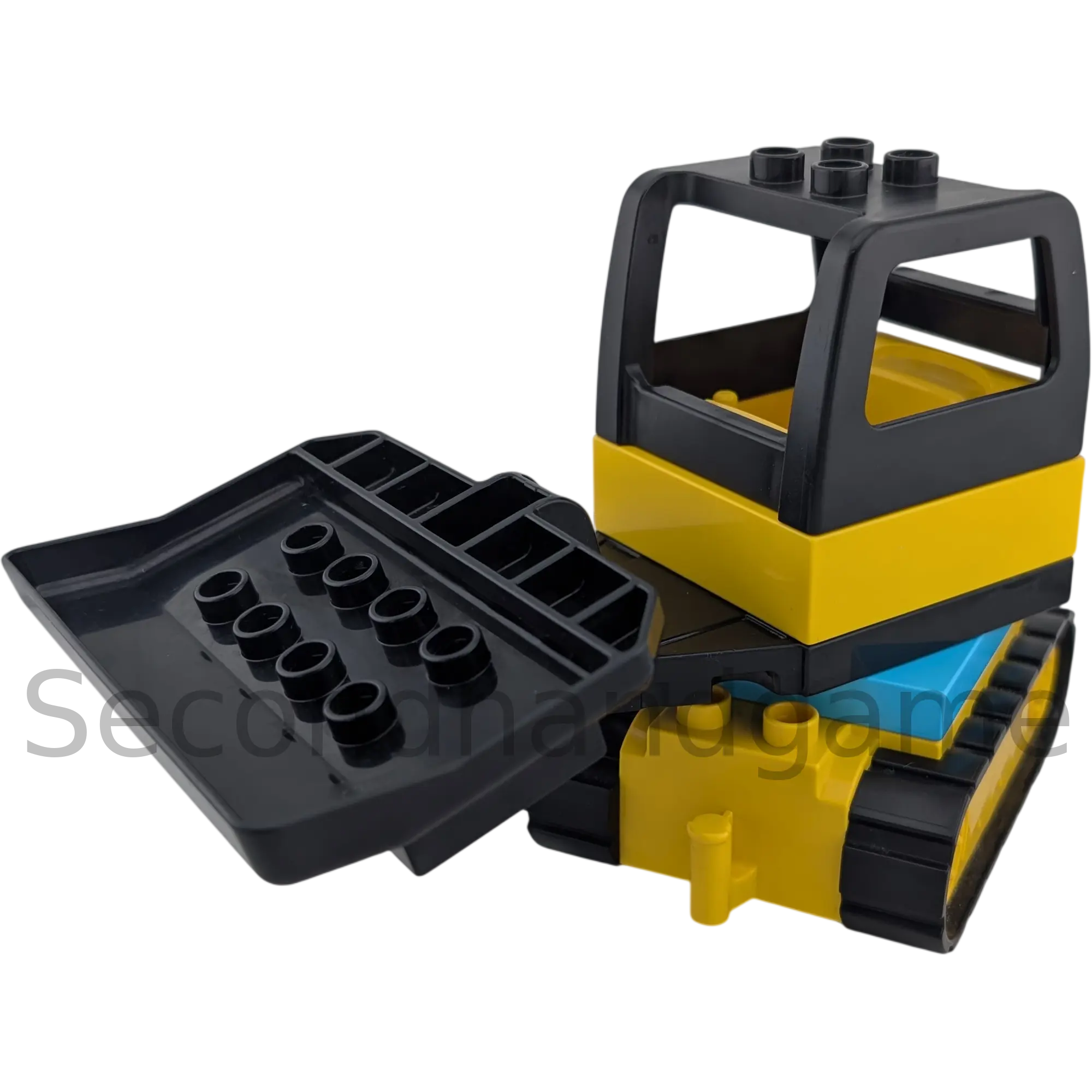 Lego Duplo 25800 Bagger Gelb Blau Grau Schwarz Baggerschaufel drehbar Walze