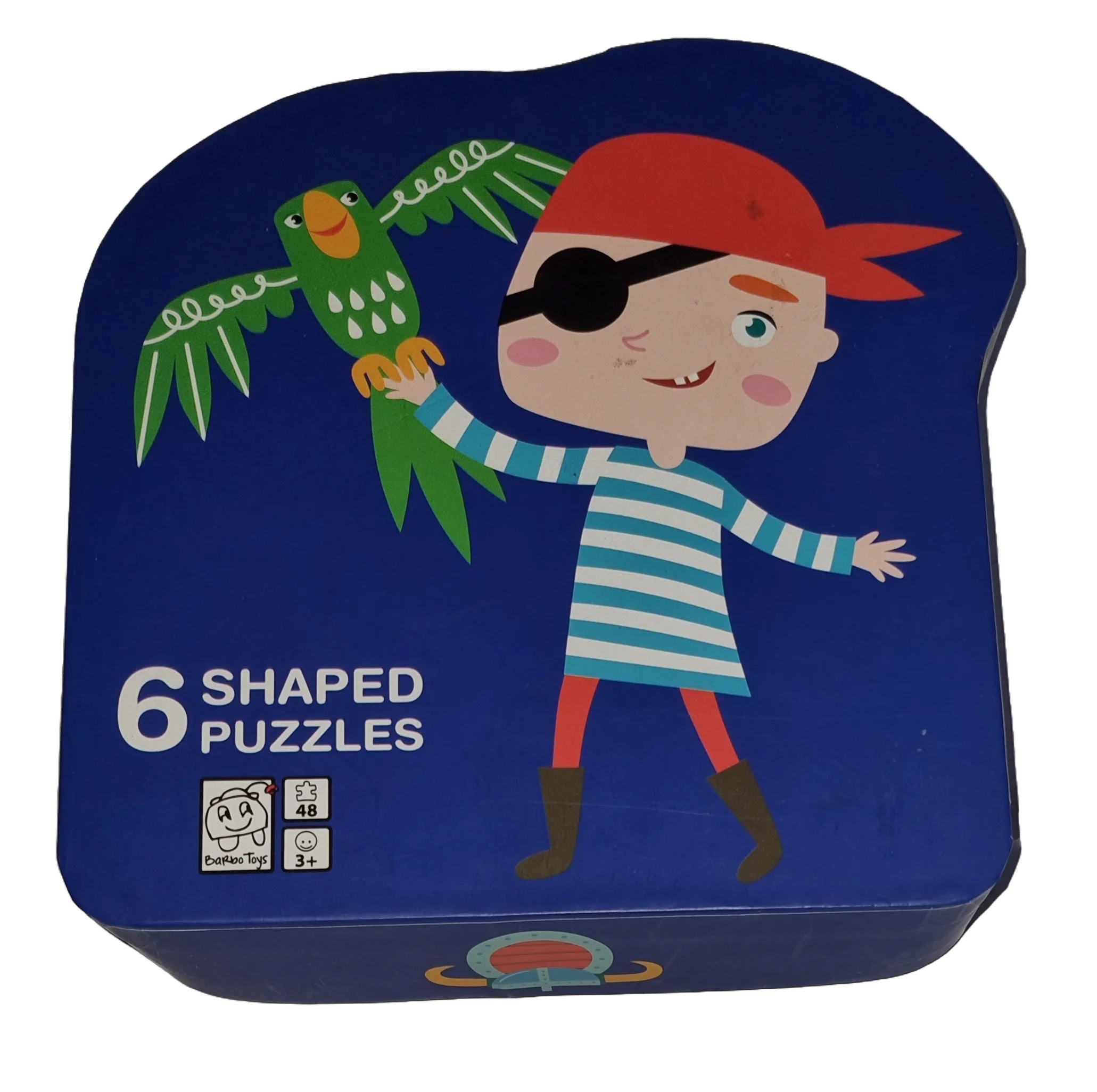 6 Shaped Puzzles 48 Teile ab 3 Jahren Pirat