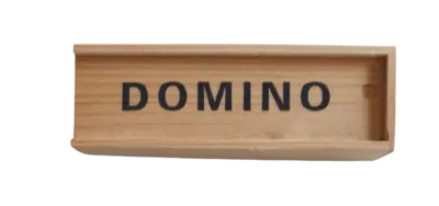 Domino in der Holzbox