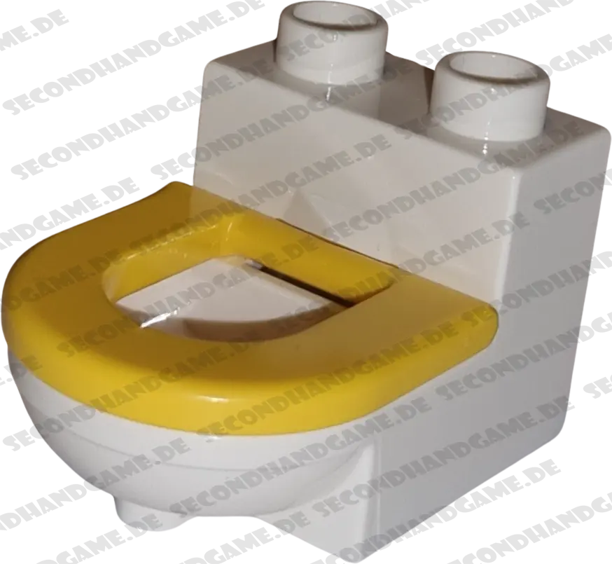 Lego Duplo 4911 Toilette Weiß Gelb Deckel beweglich