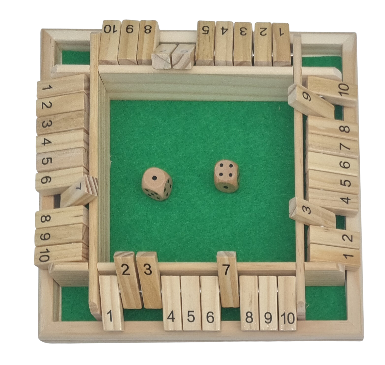 Shut the Box Klip Klap Klappbrett 4 Personen