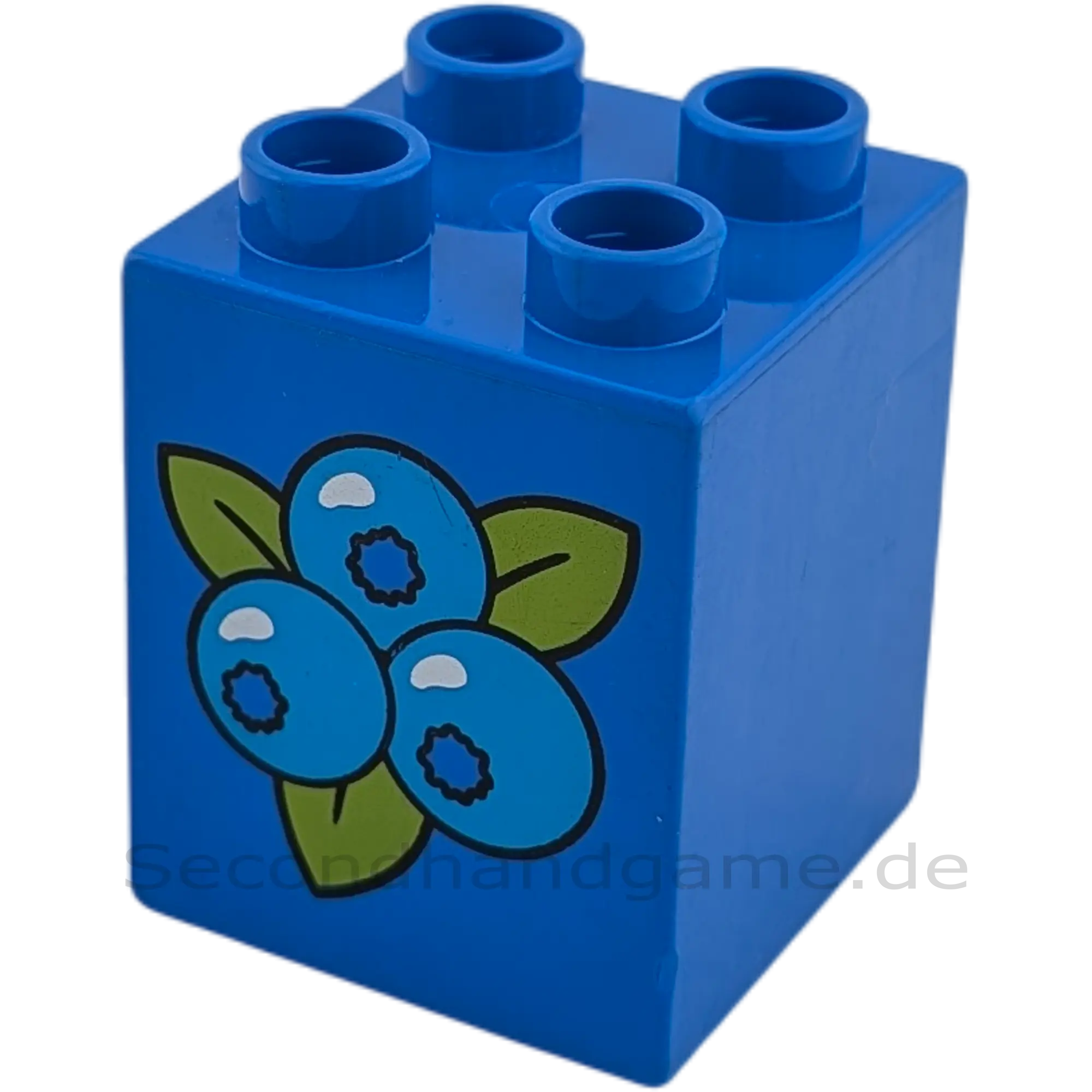Lego Duplo 2x2x2 Doppelstein Obst Heidelbeere Blaubeere Blau
