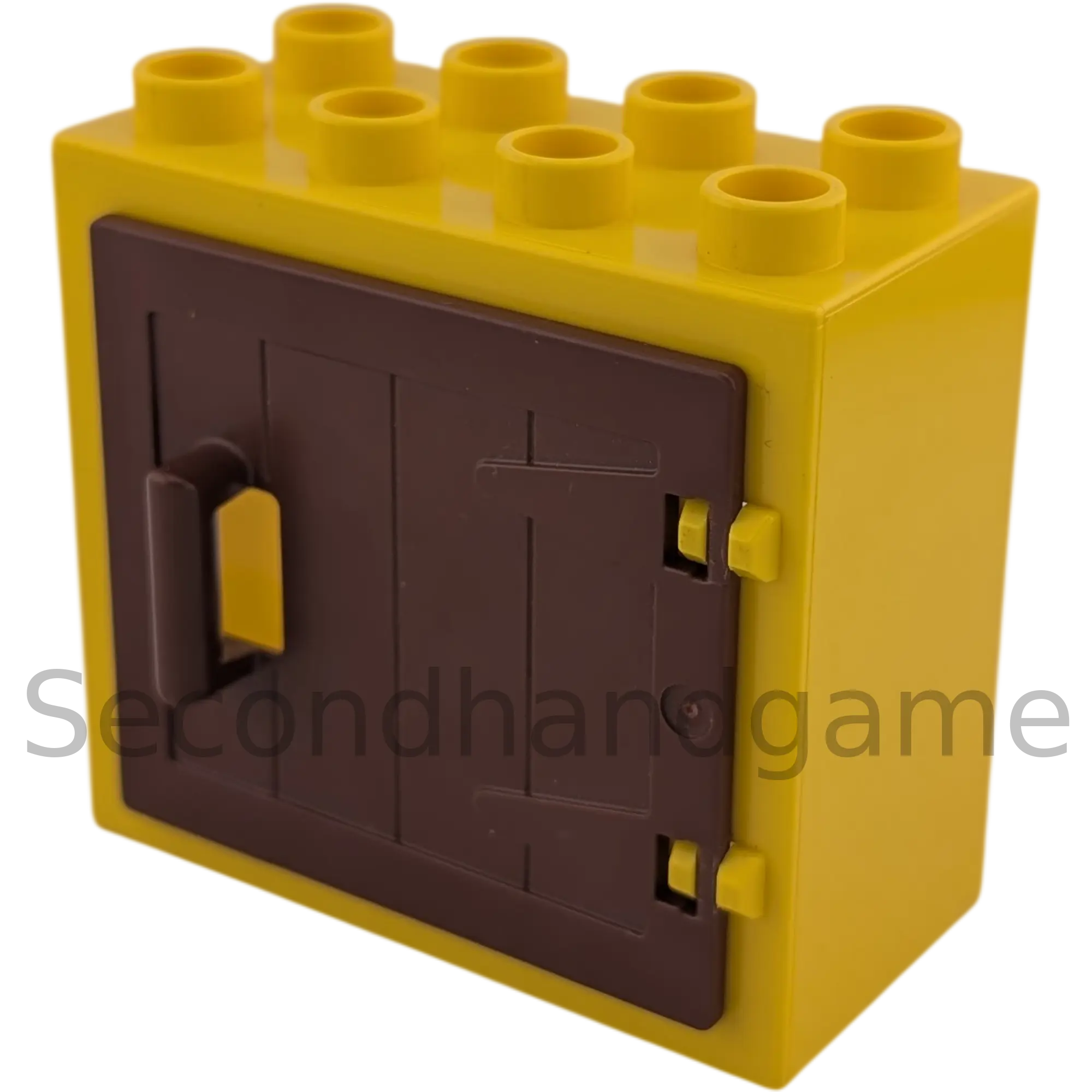 Lego Duplo 2332 Fensterrahmen 2x4 Gelb mit hellbrauner Tür