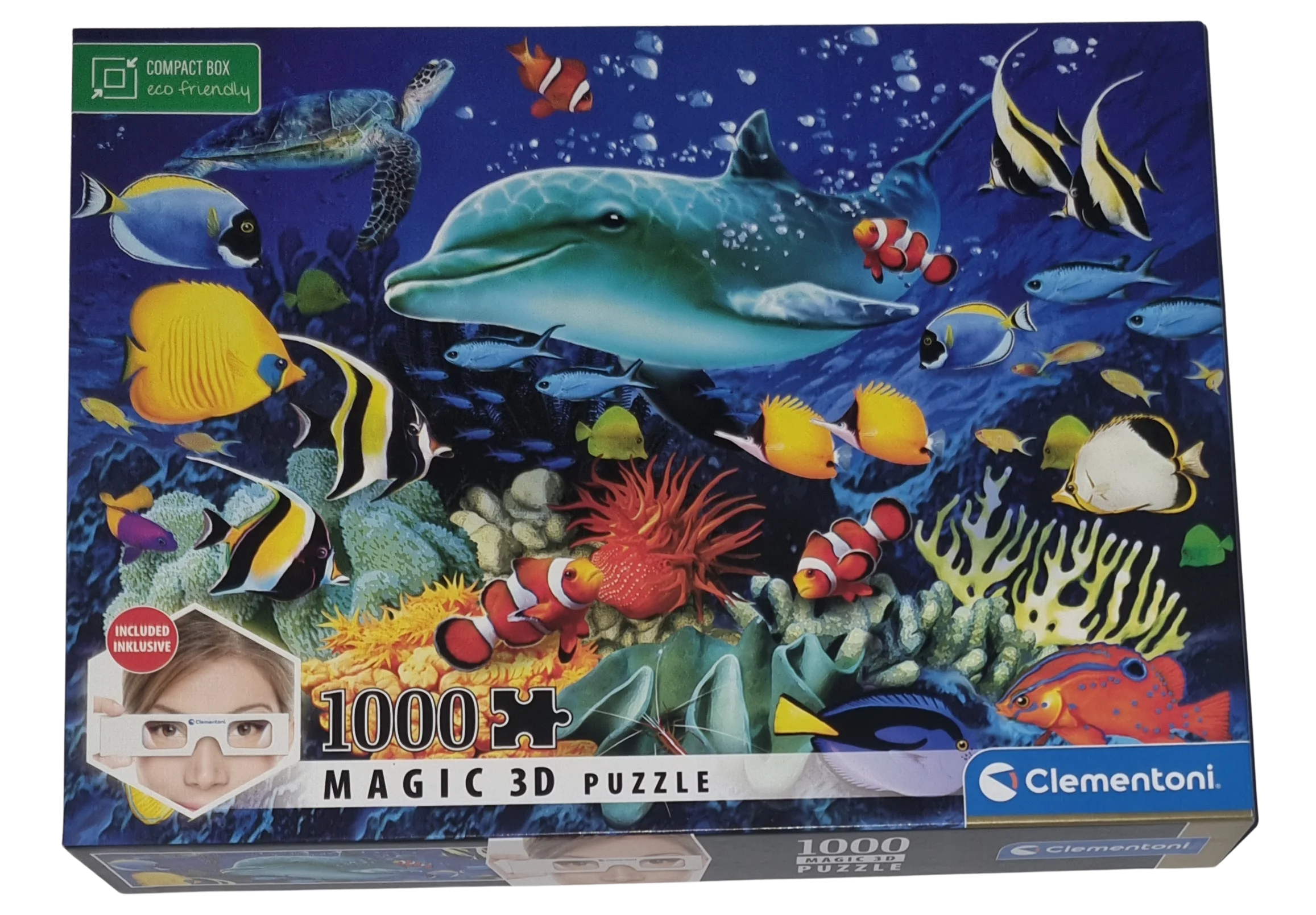 Clementoni Magic 3D Puzzle 1000 Teile 98352 Dolphin