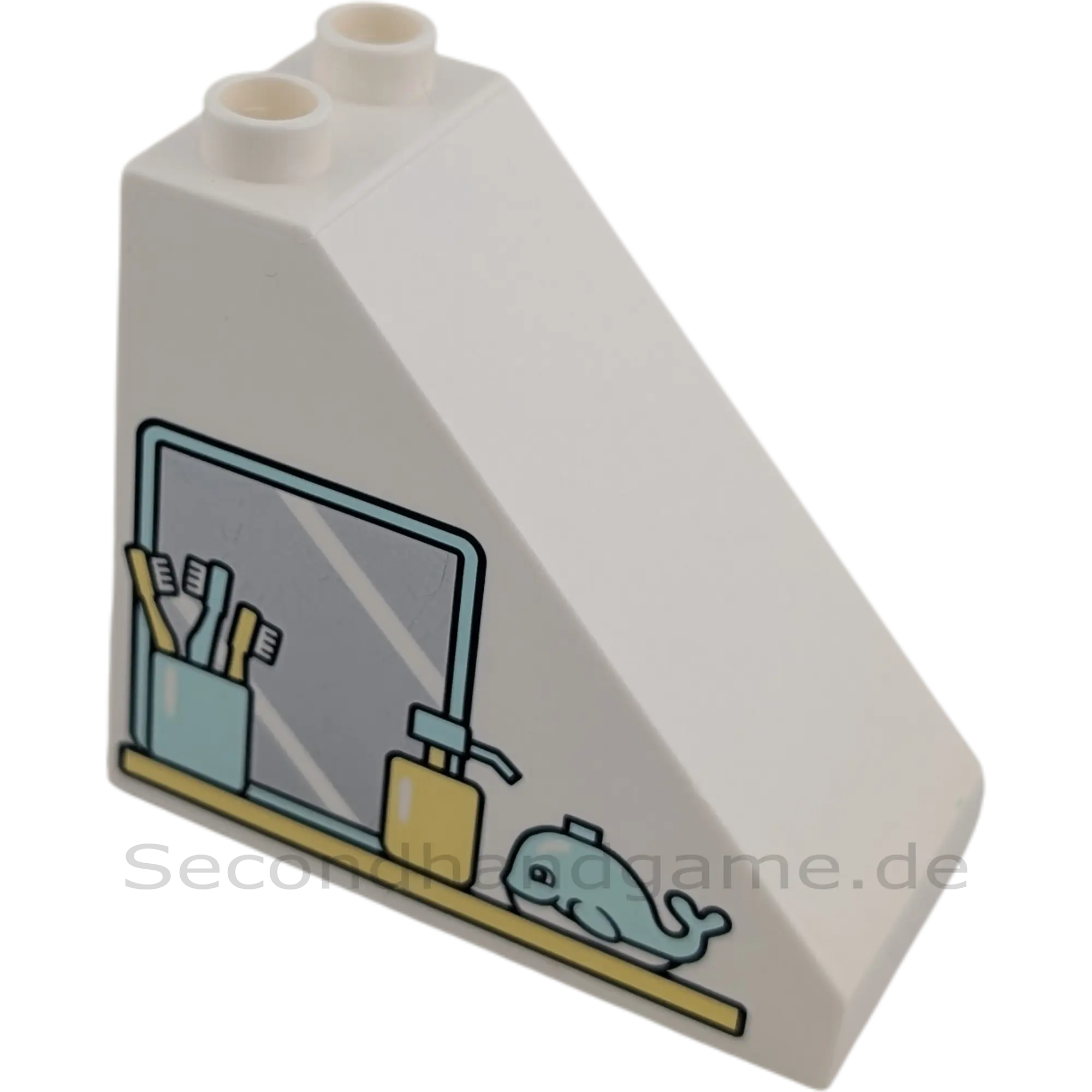 Lego Duplo Dachstein 4x2x3 Weiß Spiegel Zahnbürsten Seifenspender Wal Badezimmer