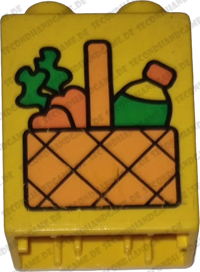 Lego Duplo  1x2 Stein Gelb Einkaufskorb