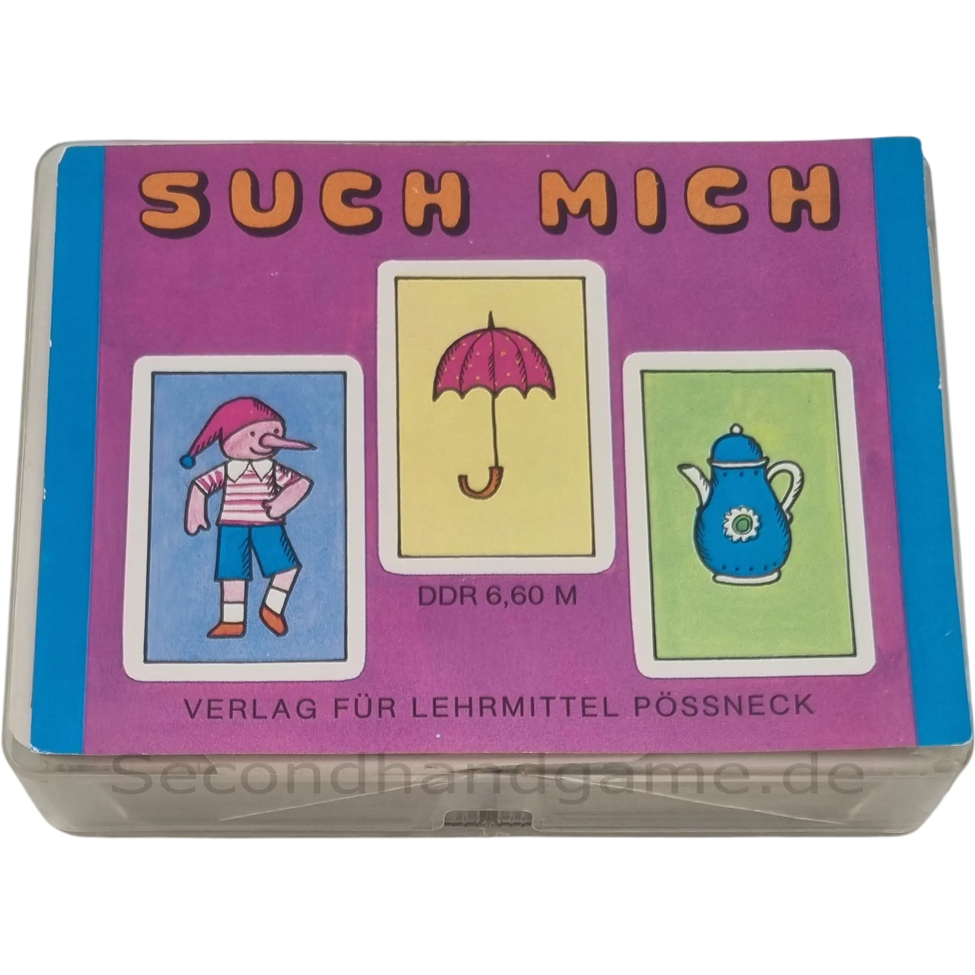Verlag für Lehrmittel Pössneck DDR Kartenspiel "Such mich"