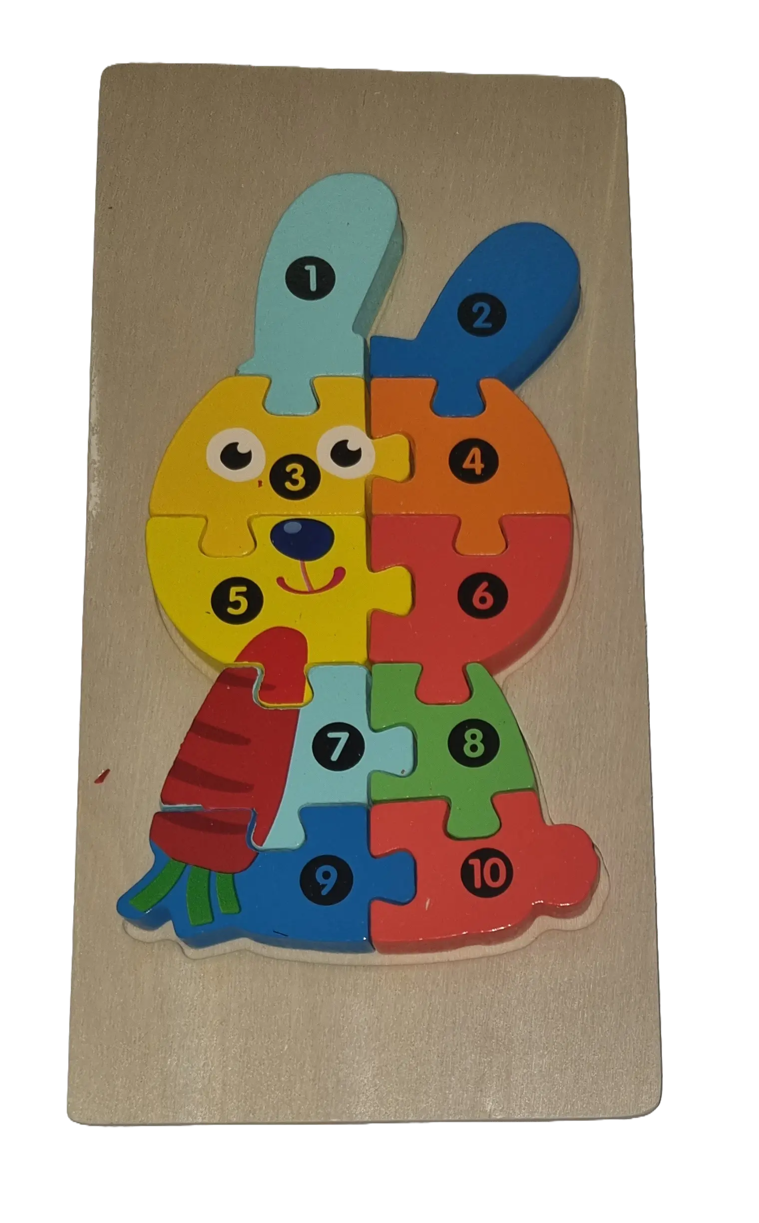 Legepuzzle Holzpuzzle 3D Puzzle Hase 10 Teile