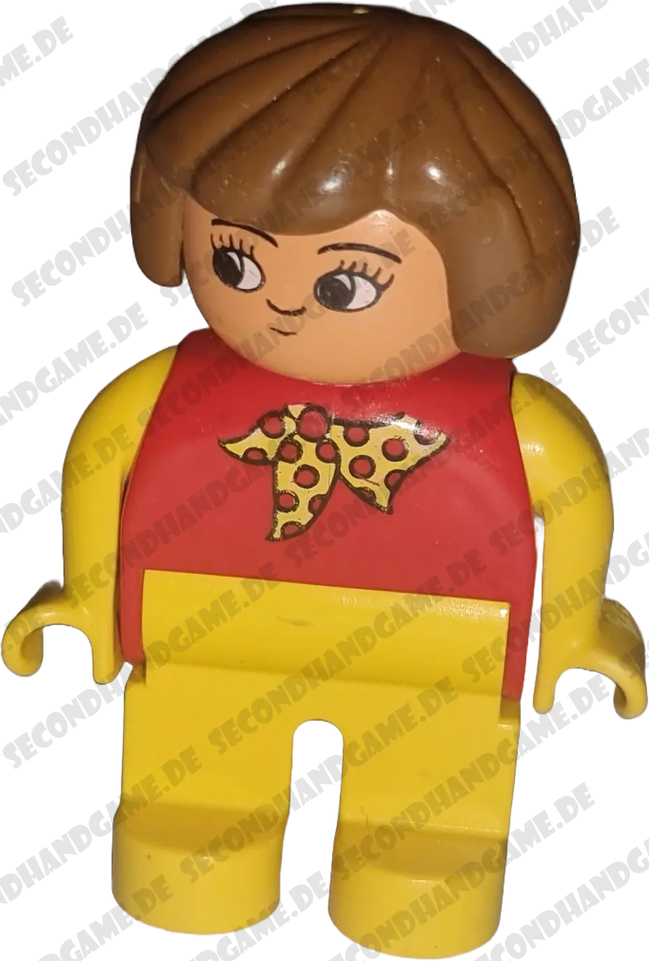 Lego Duplo 47394 Frau braune Haare mit Halstuch Gelb Rot B-Ware