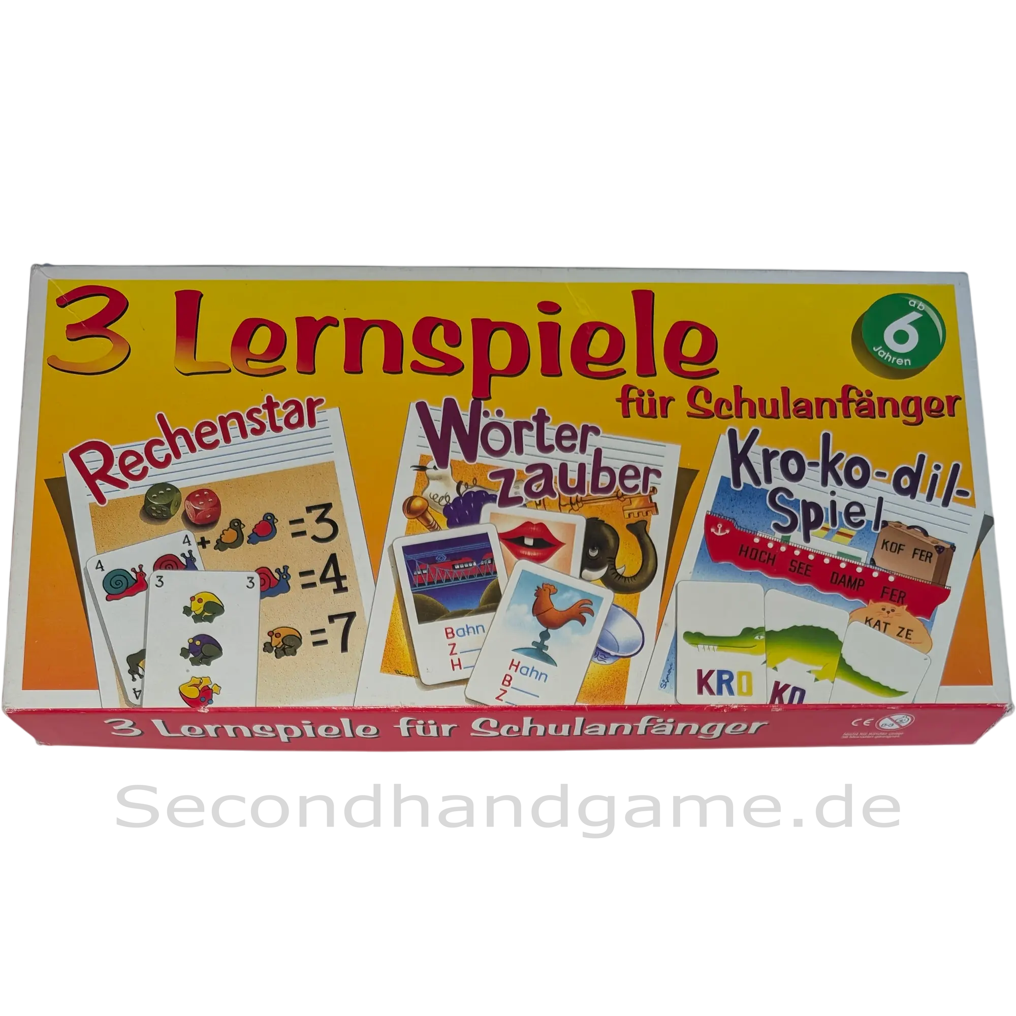 3 Lernspiele für Schulanfänger Rechenstar, Wörterzauber, Kro-Ko-Dil-Spiel