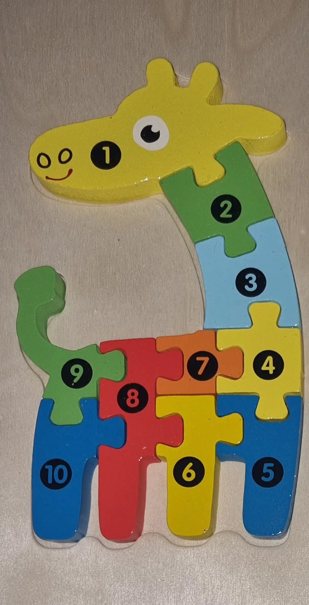 Legepuzzle Holzpuzzle 3D Puzzle Giraffe 10 Teile