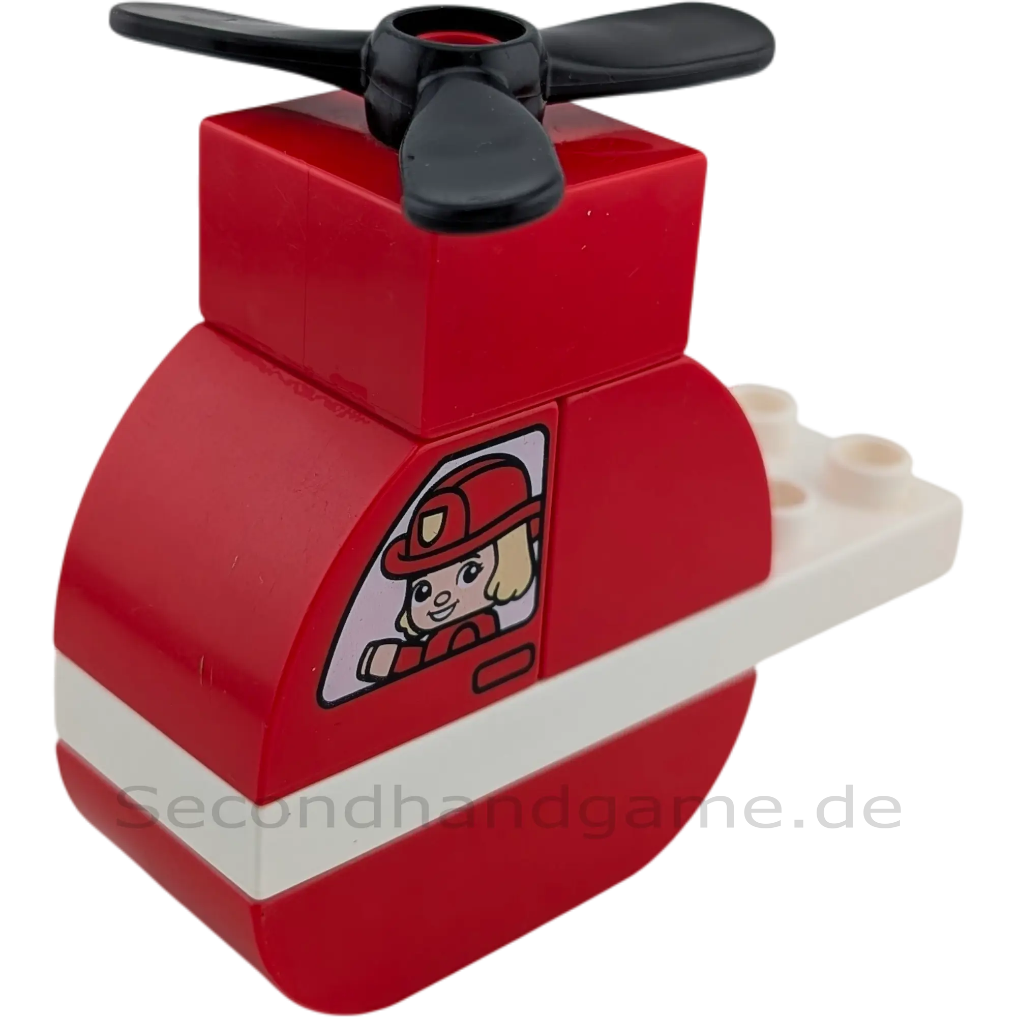 Lego Duplo Hubschrauber Rot mit Pilot und Pilotin