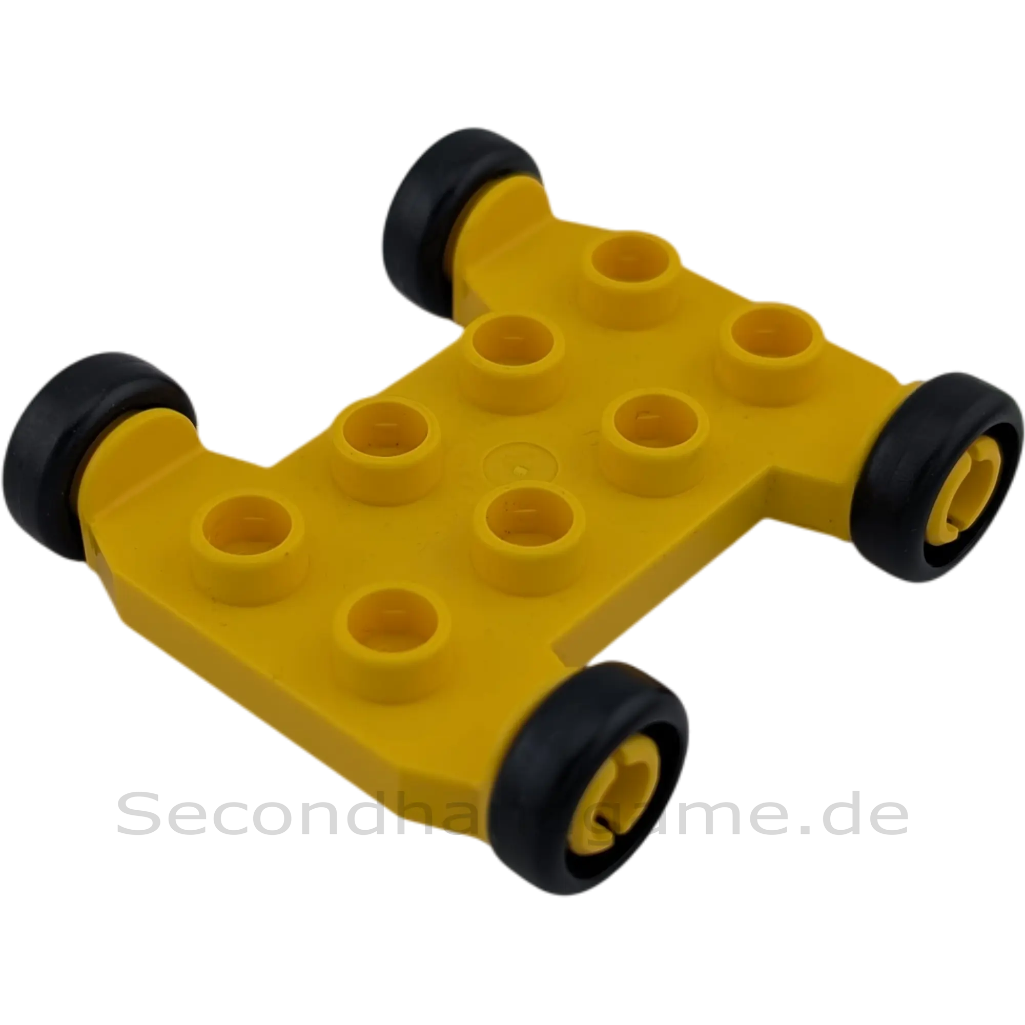 Lego Duplo 42092 Fahrzeug Unterteil Gelber Unterbau mit schwarzen Rädern