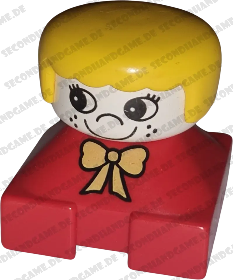 Lego Duplo Figur 2327 Frau Blonde Haare Rote Bluse Mädchen