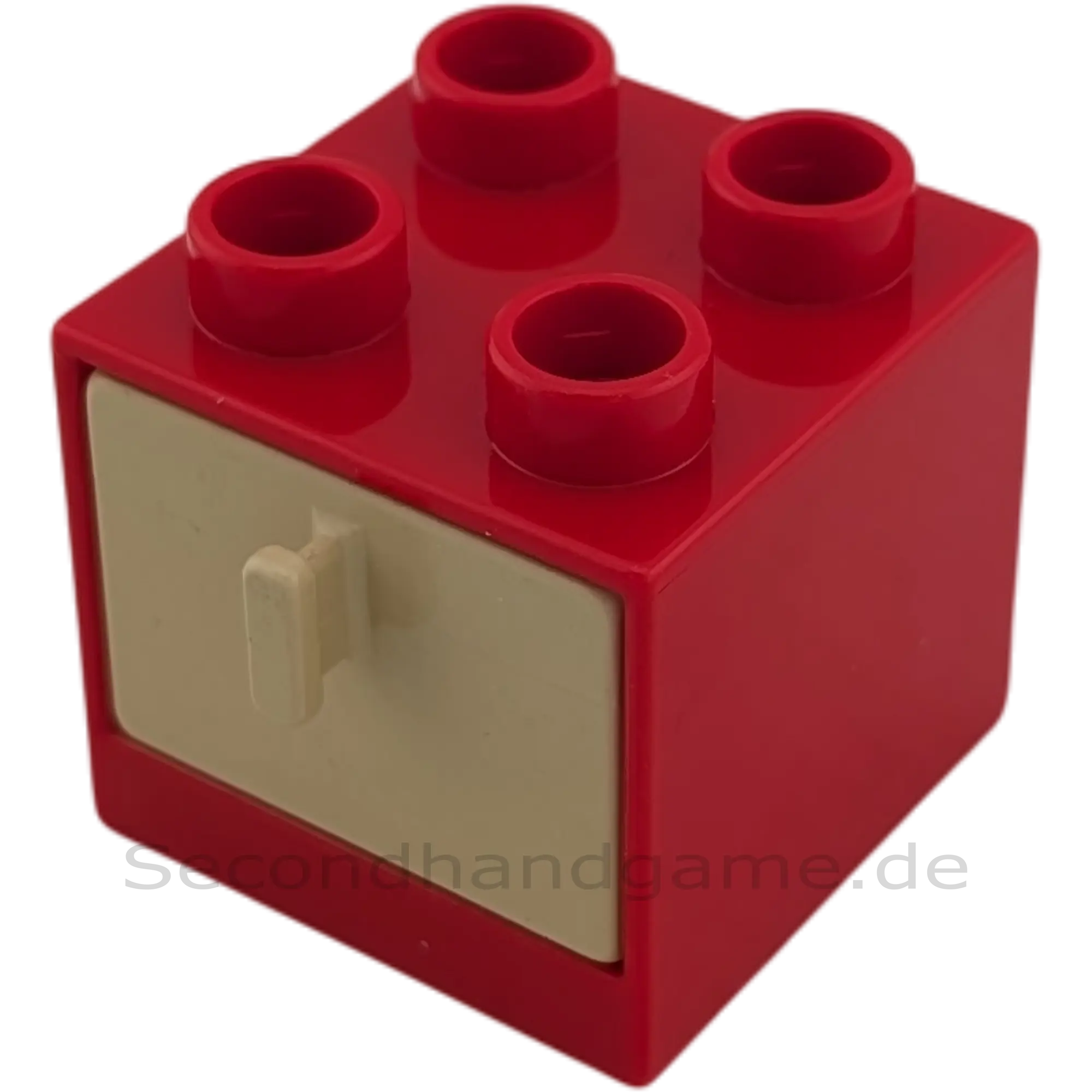 Lego Duplo 4890 Regal Schrank Rot mit beiger Schublade
