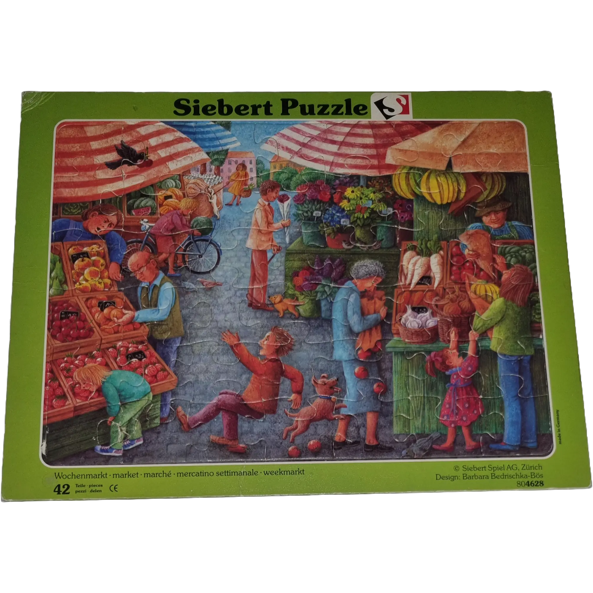 Siebert Rahmenpuzzle 804628 Wochenmarkt 42 Teile